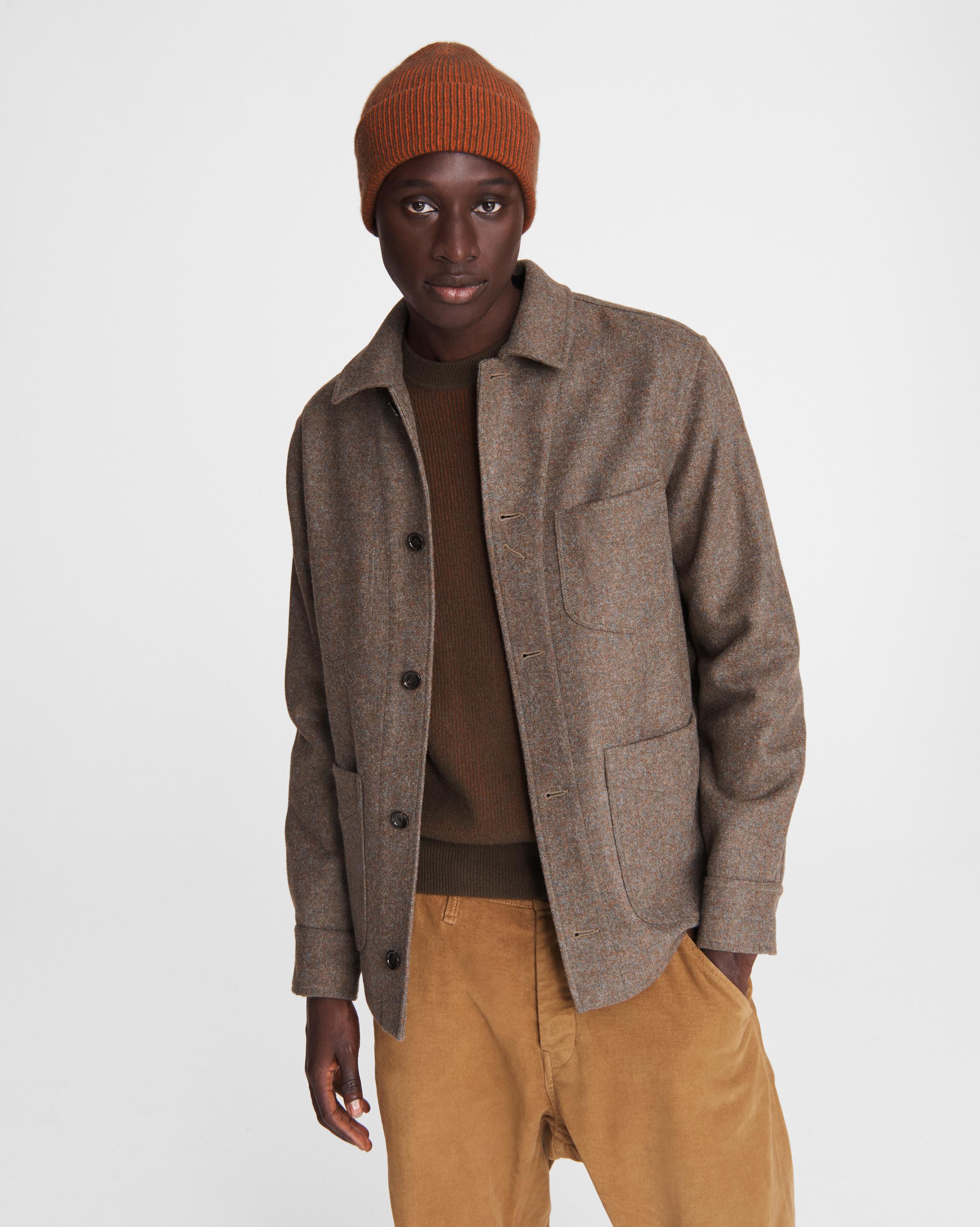 Mace Wool Shirt Jacket Blue Green rag bone