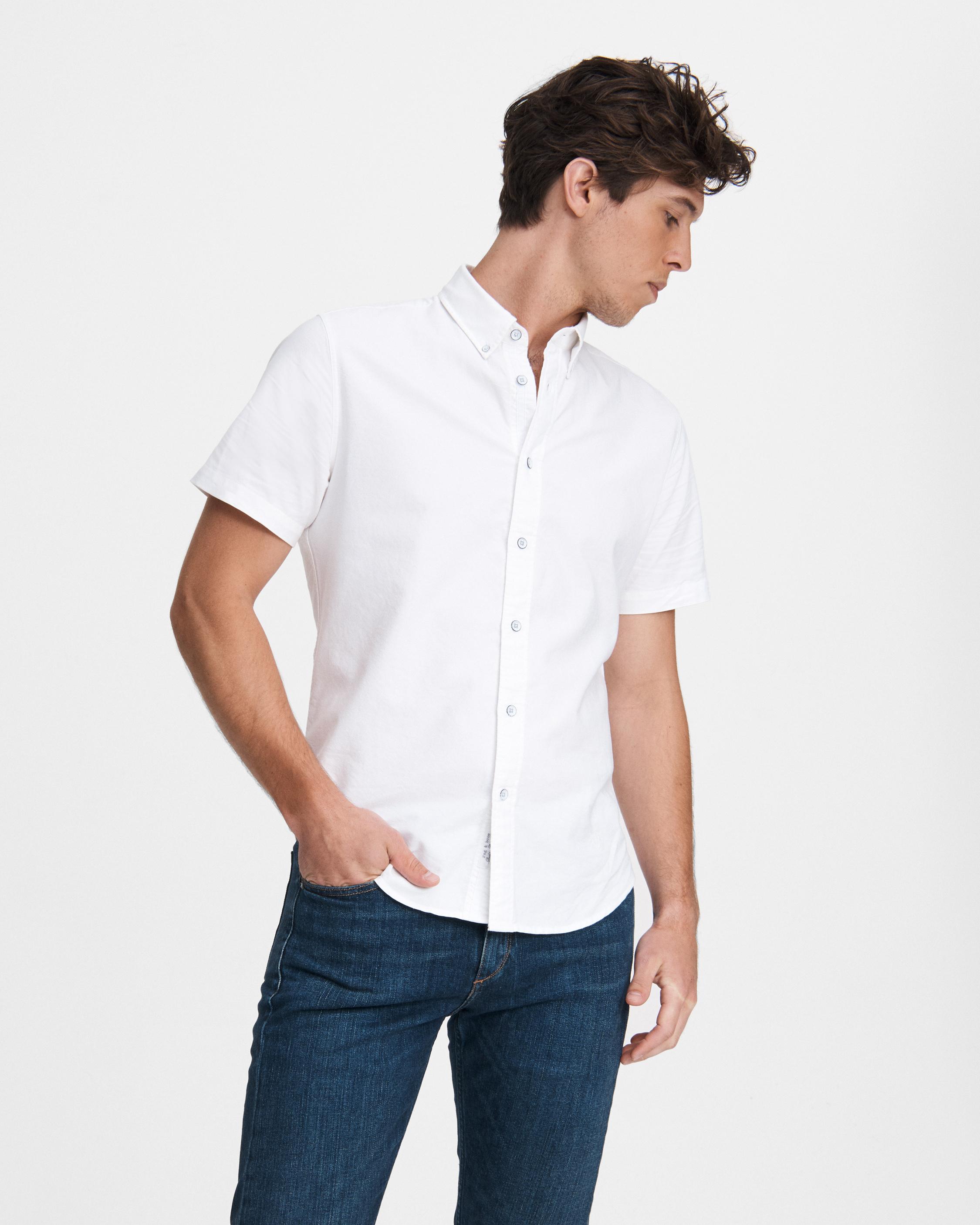 Buy the FIT 2 TOMLIN SHORT SLEEVE OXFORD SHIRT | rag & bone