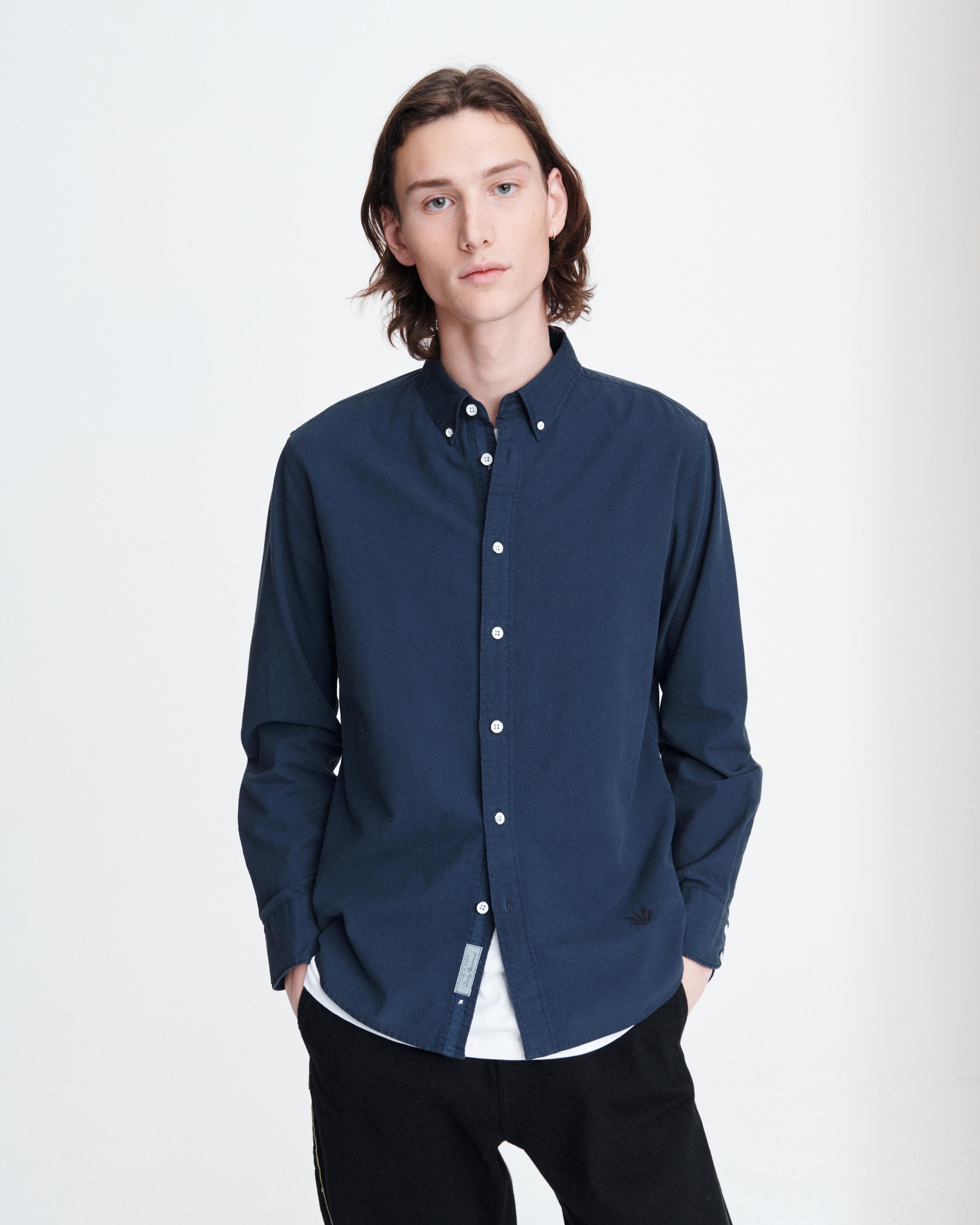 Fit 2 Tomlin Oxford Dark Blue Button Down Shirt