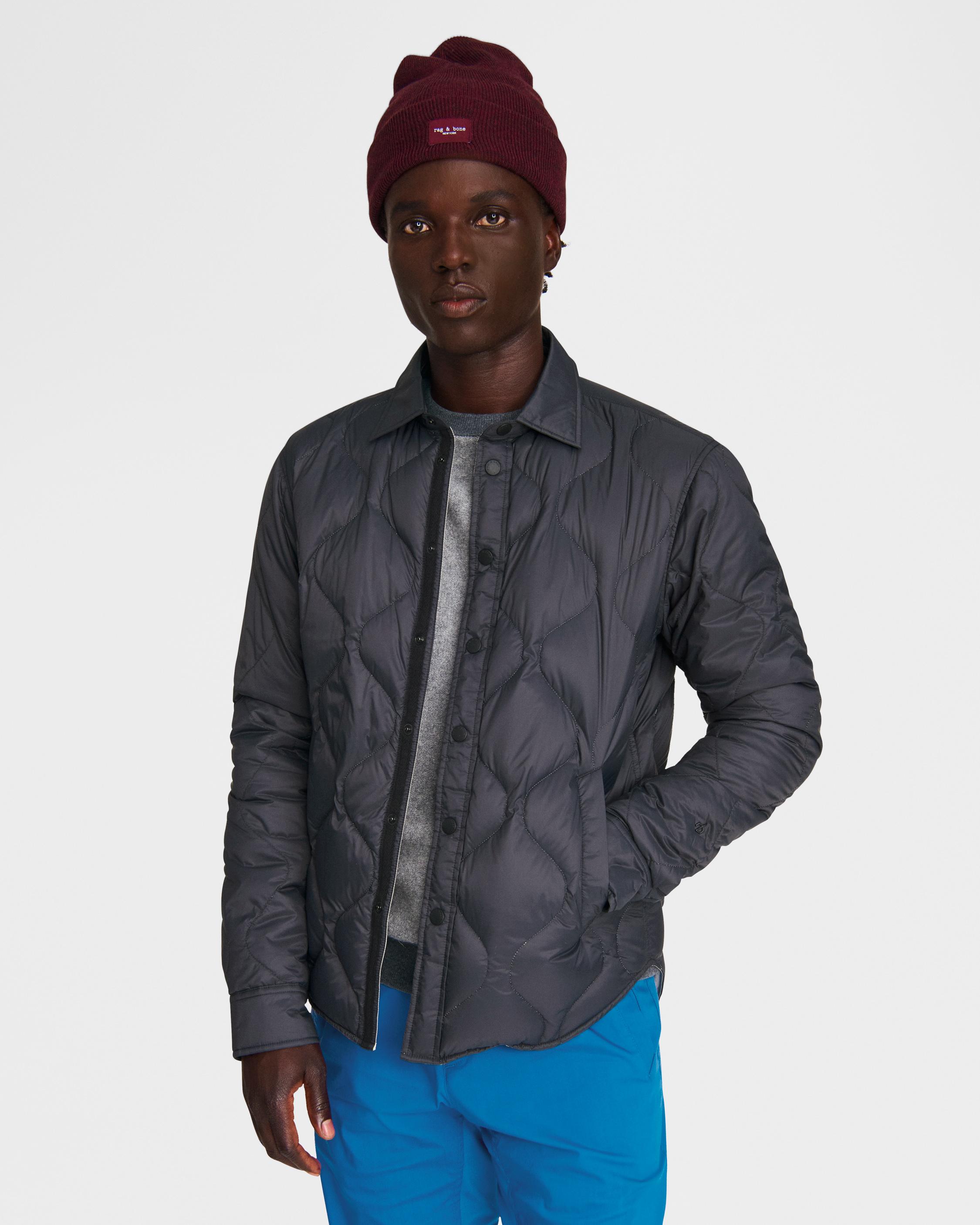 Padded Dane Nylon Jacket - Dark Grey | rag & bone