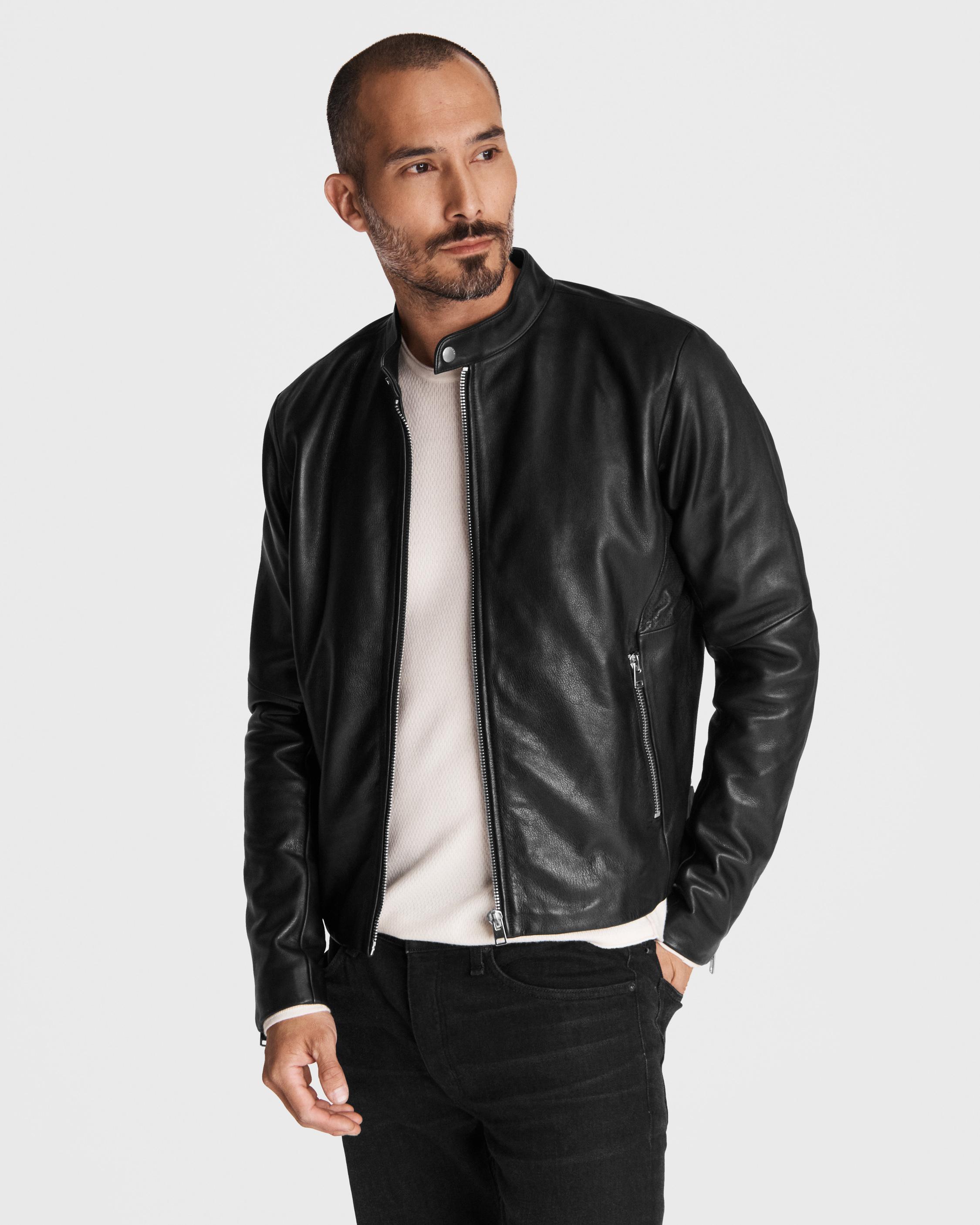 Moto leather jacket outlet men