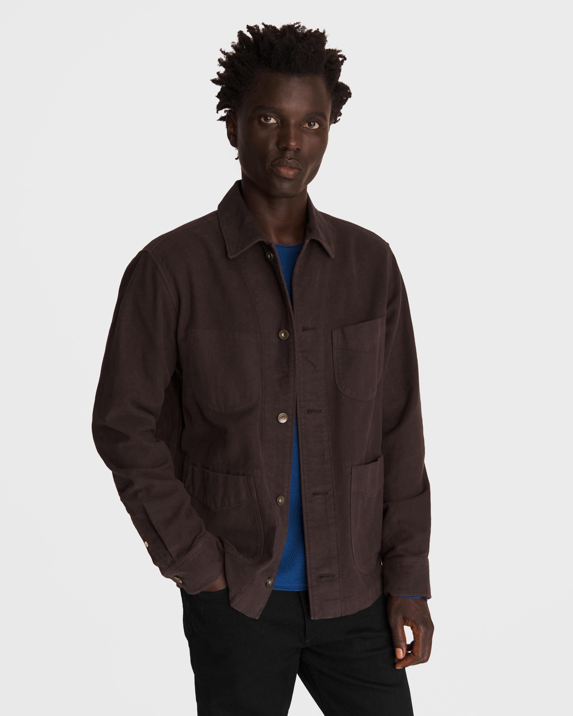 Moleskin Mace Cotton Shirt Jacket rag bone