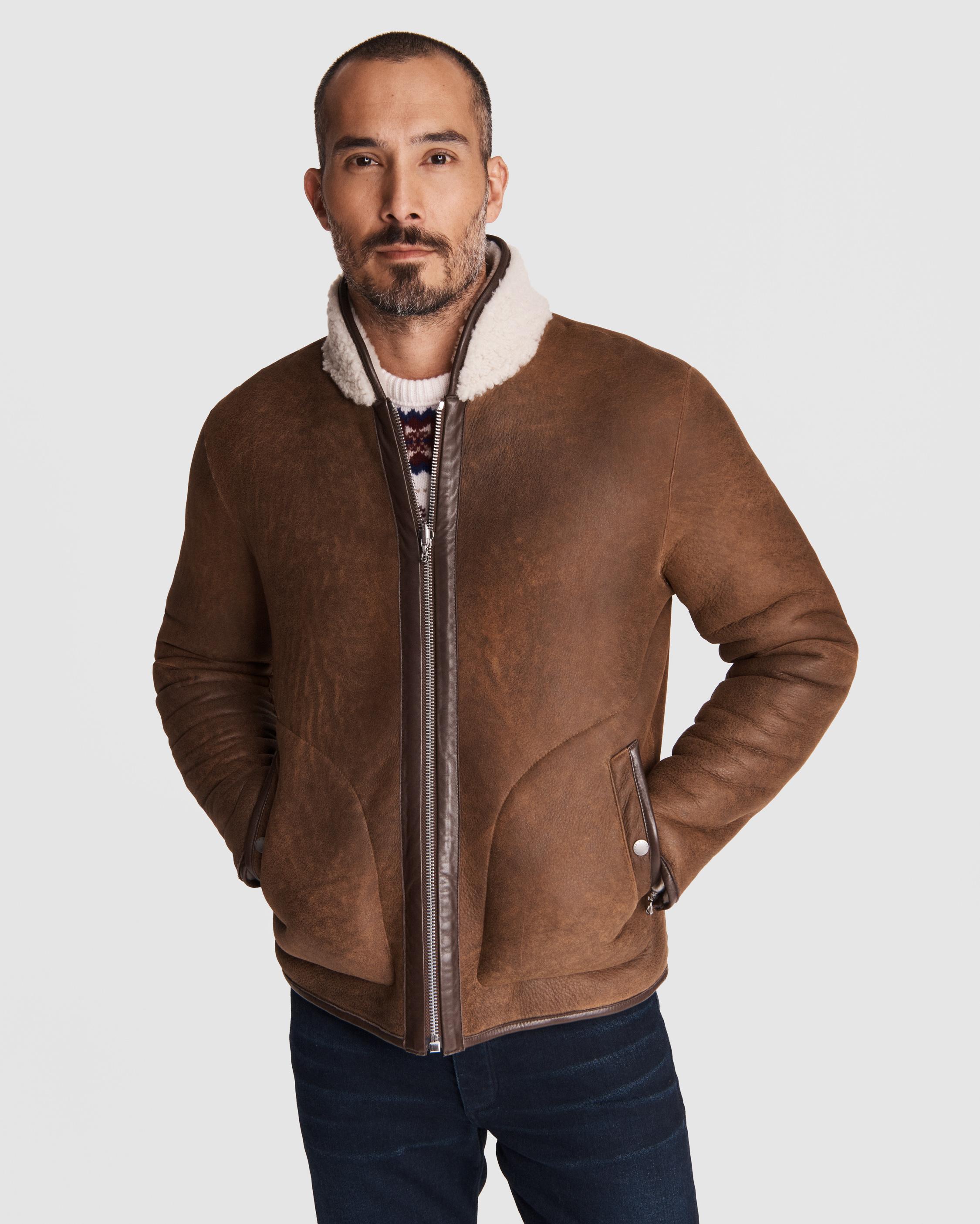 Elliot Shearling Jacket - Dark Brown | rag & bone