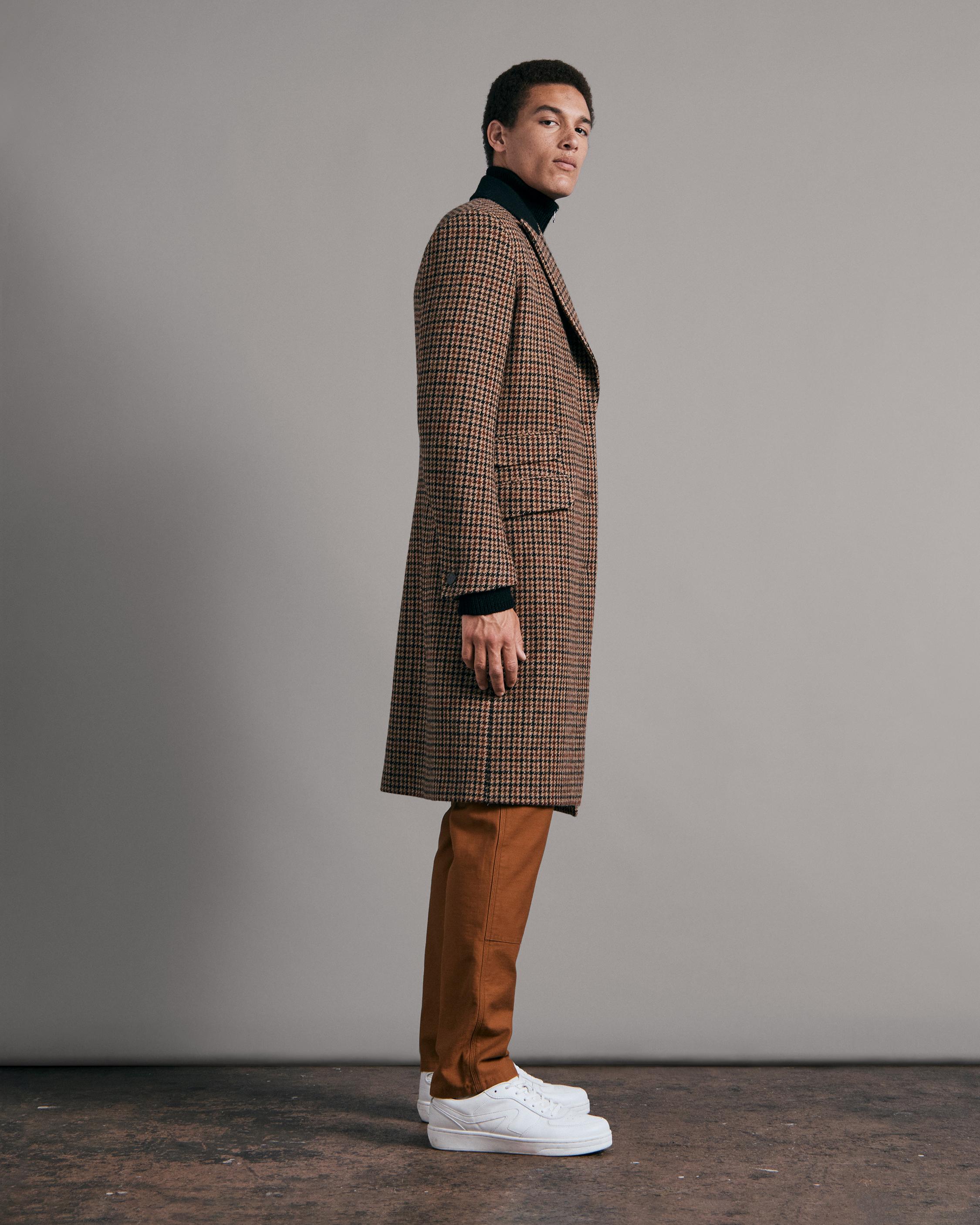 Cambridge Houndstooth Wool Coat