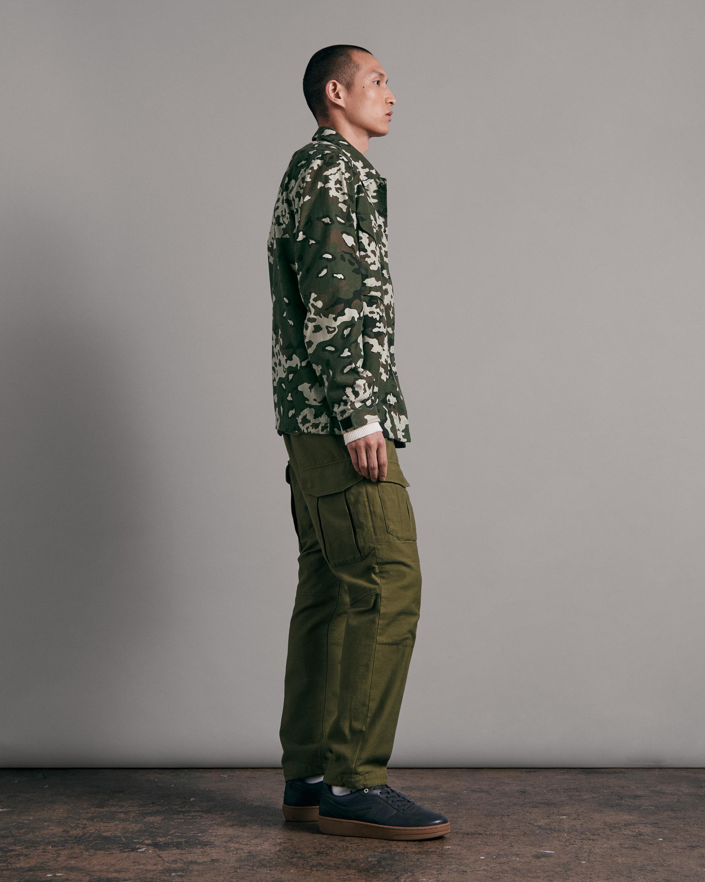 Rag & Bone Flight Printed Cotton-canvas Overshirt In Green Camo