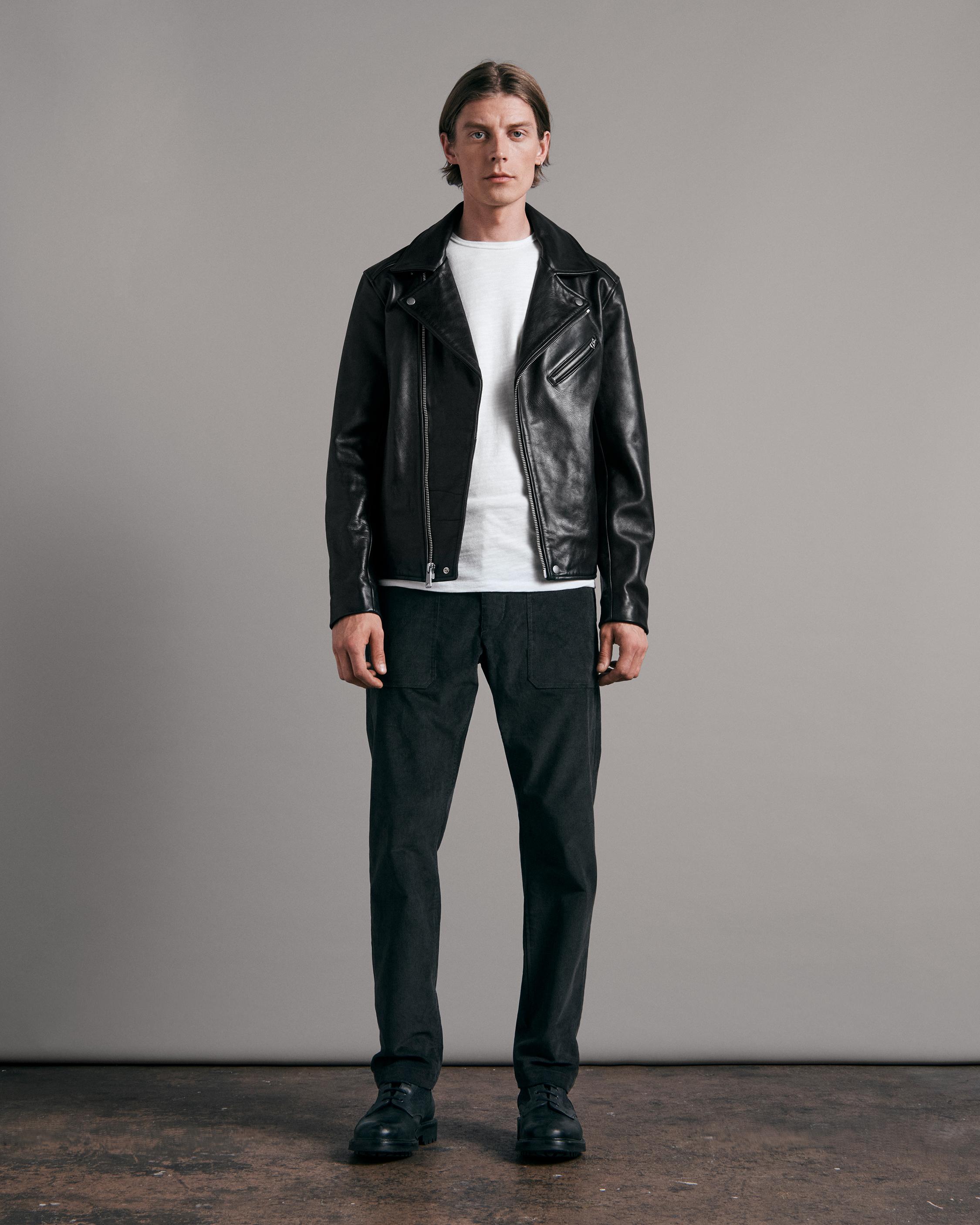 Rag and bone hot sale leather jacket mens