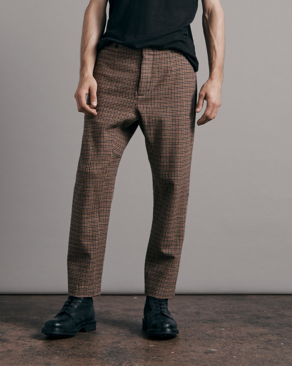 Chester Houndstooth Wool Trouser