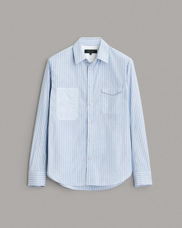 Engineered Cotton Workwear Stripe Shirt image number 2