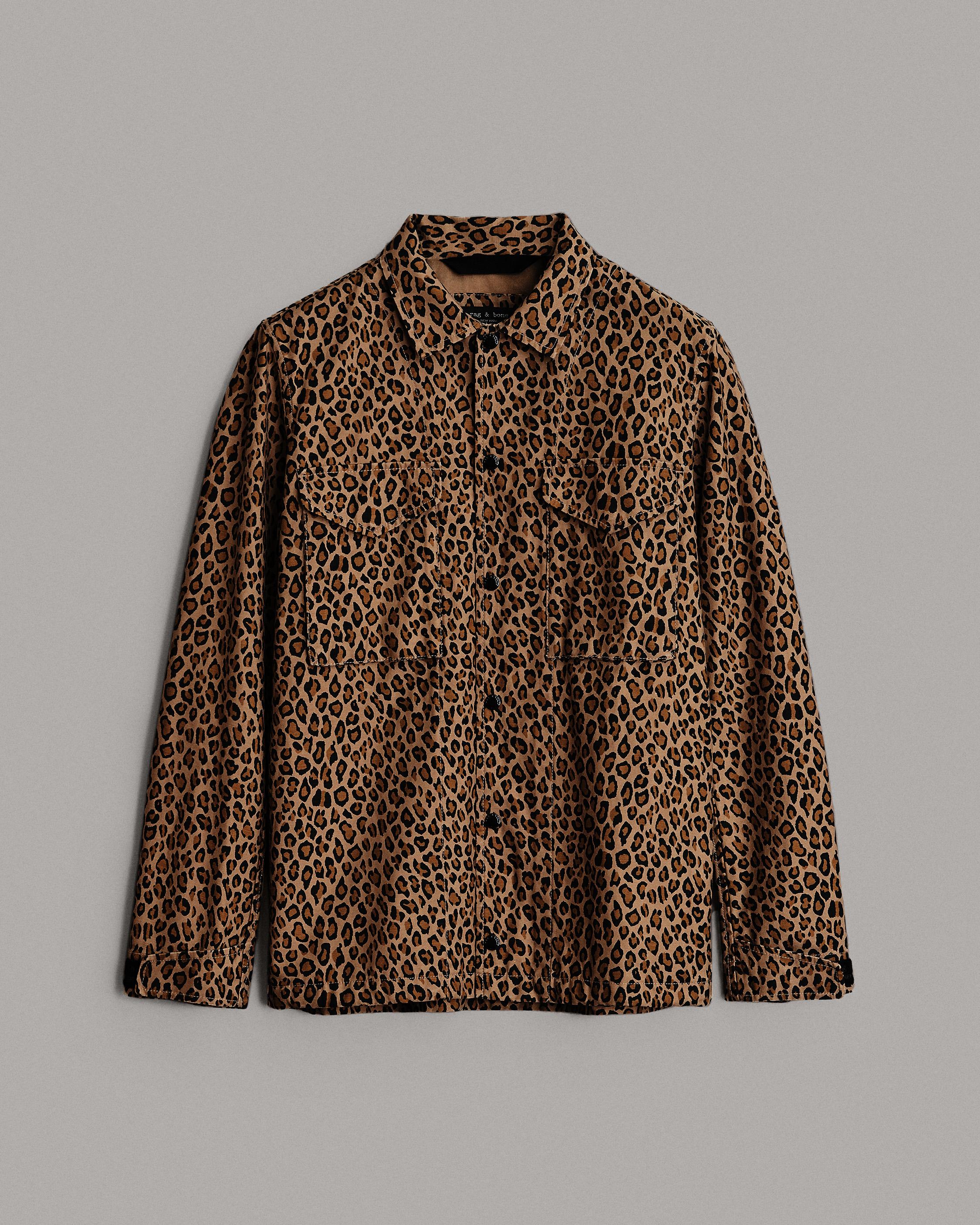 Embroidered Leopard-Print Cotton-Velvet Track Jacket