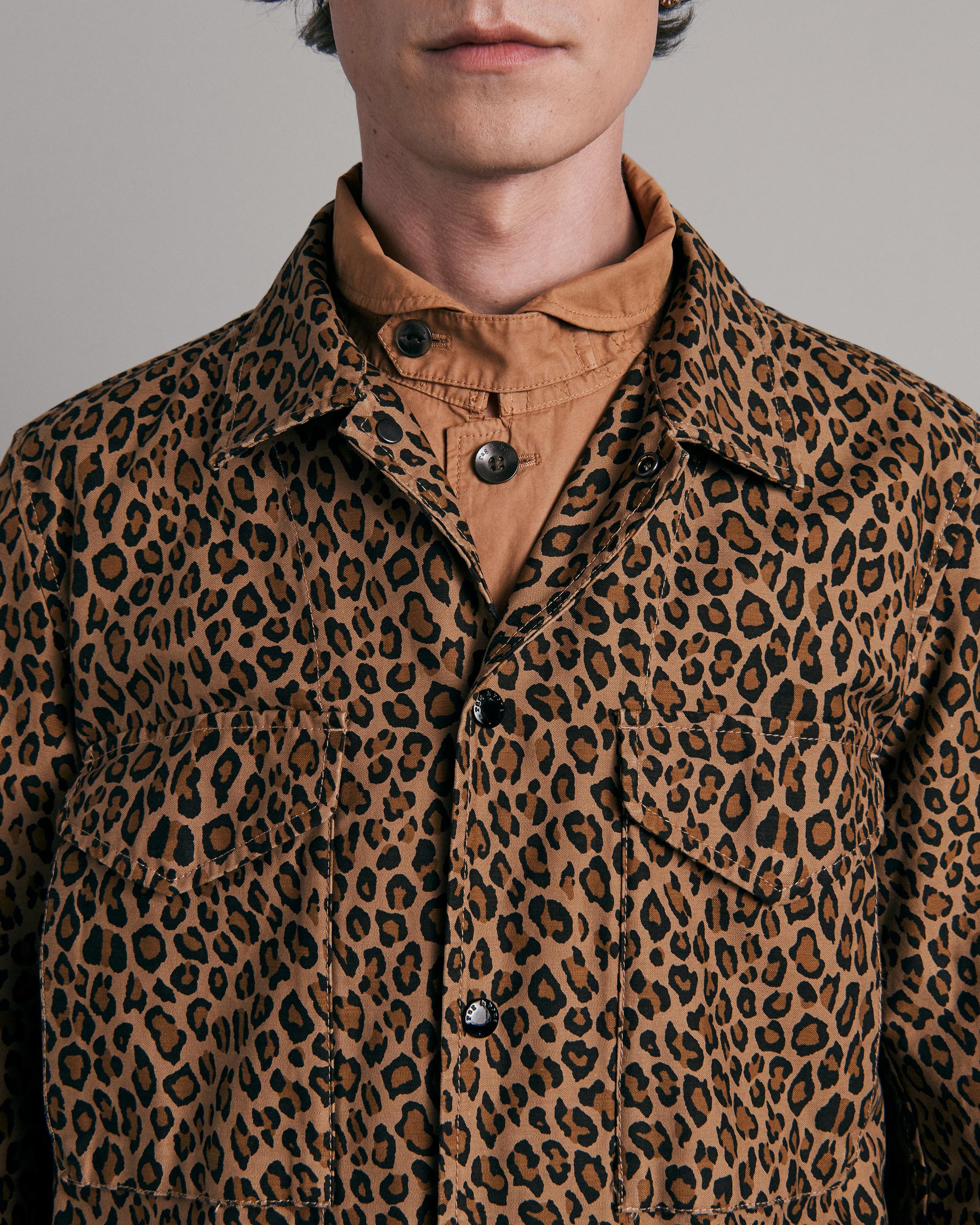 Leopard Flight Coaches Cotton Jacket