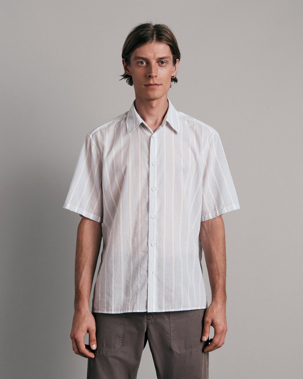 Dalton Stripe Cotton Shirt