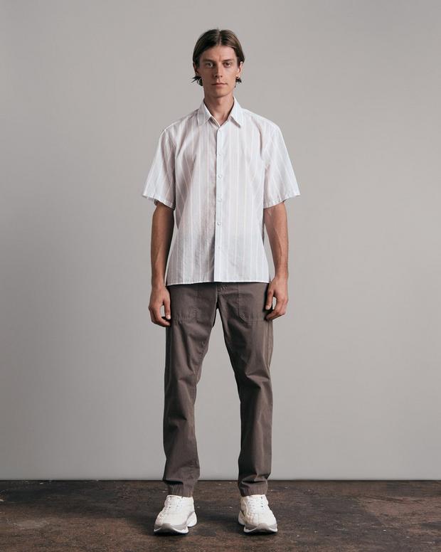 Dalton Stripe Cotton Shirt image number 3