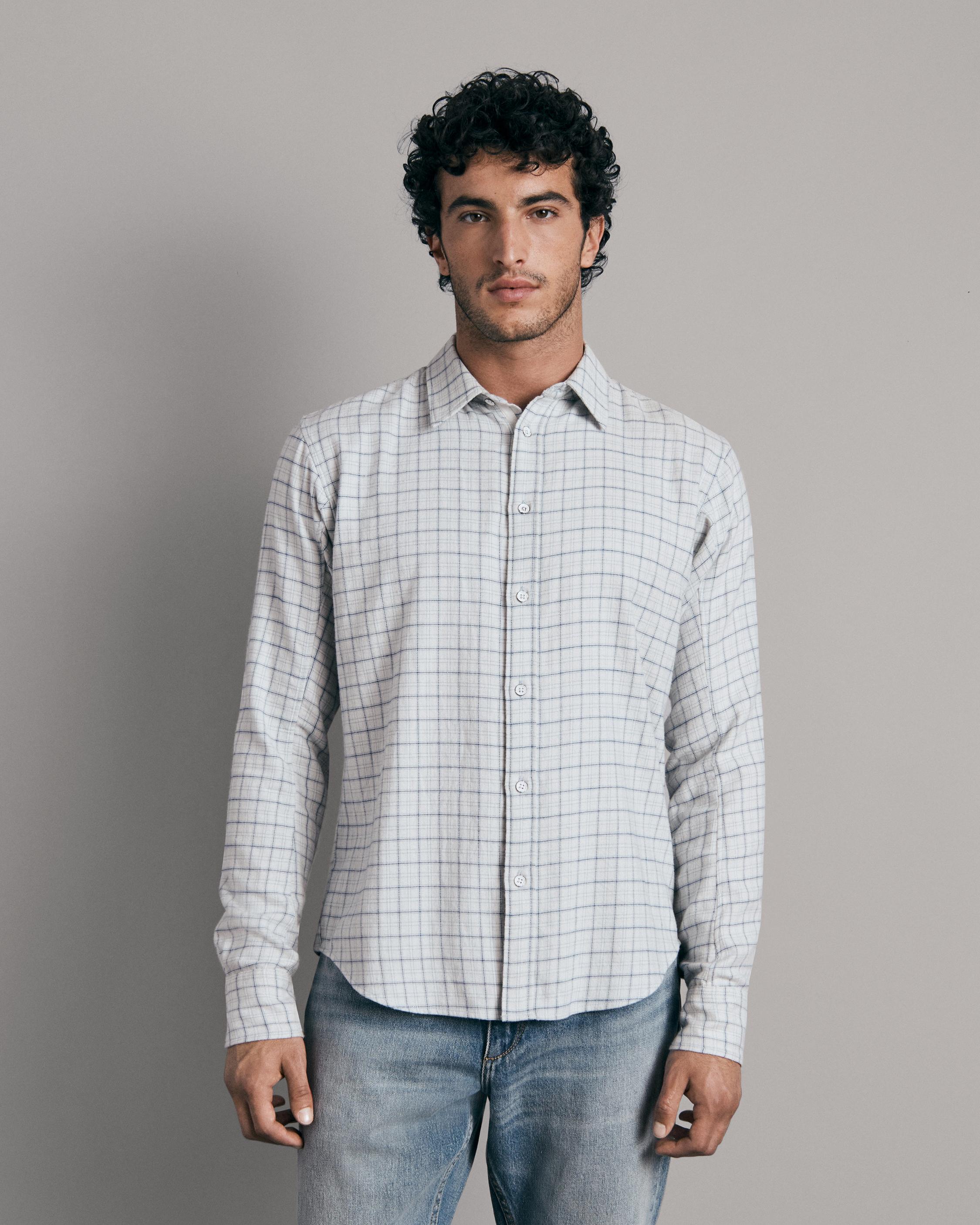Engineered Plaid Cotton Shirt