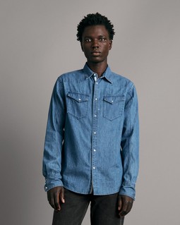 Engineered Chambray Western Shirt image number 1