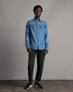 Engineered Chambray Western Shirt image number 3
