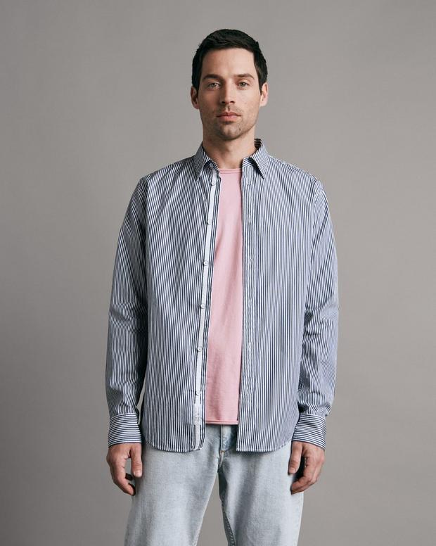 Zac Stripe Cotton Shirt image number 1