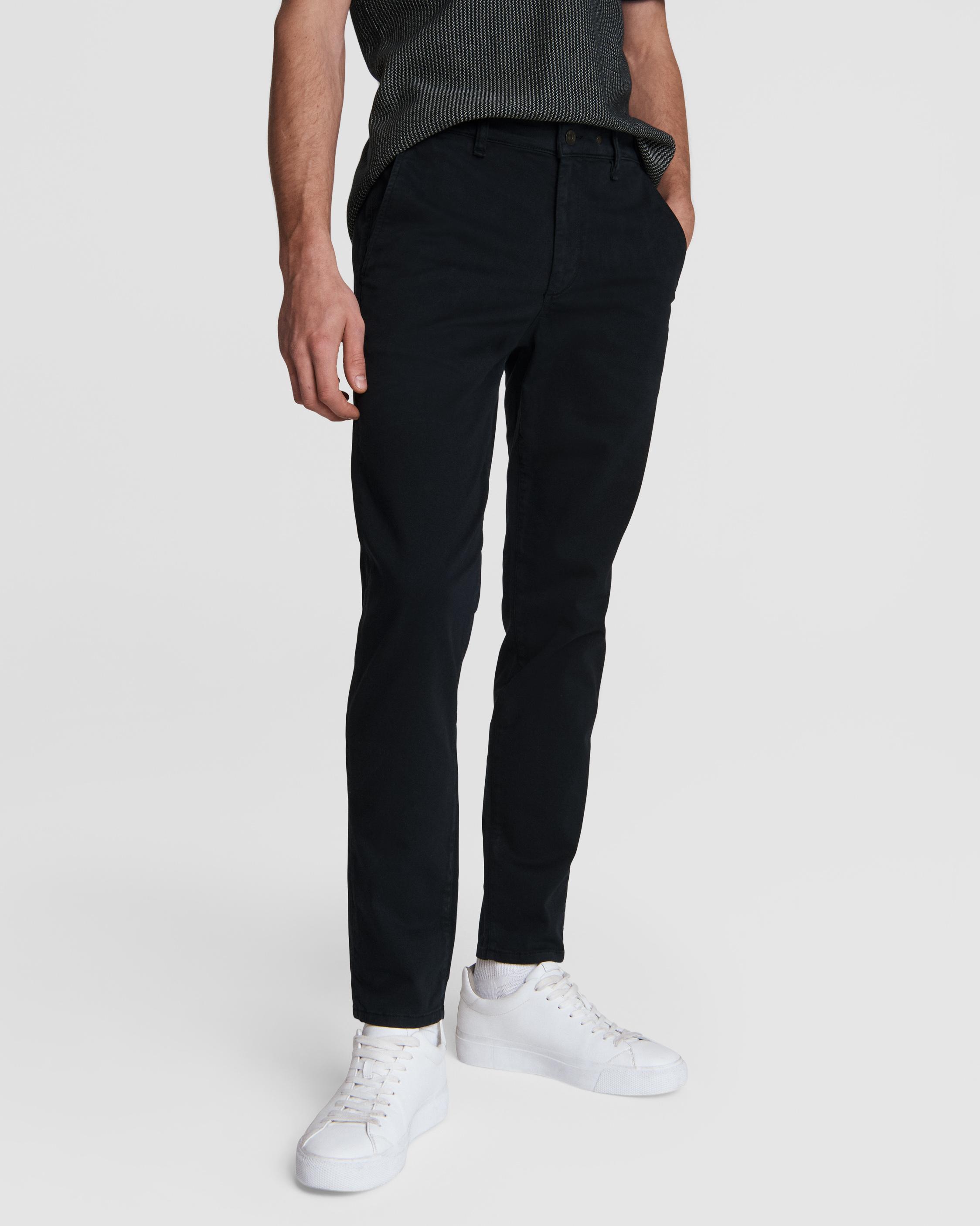 Garment-dyed stretch twill chino trousers