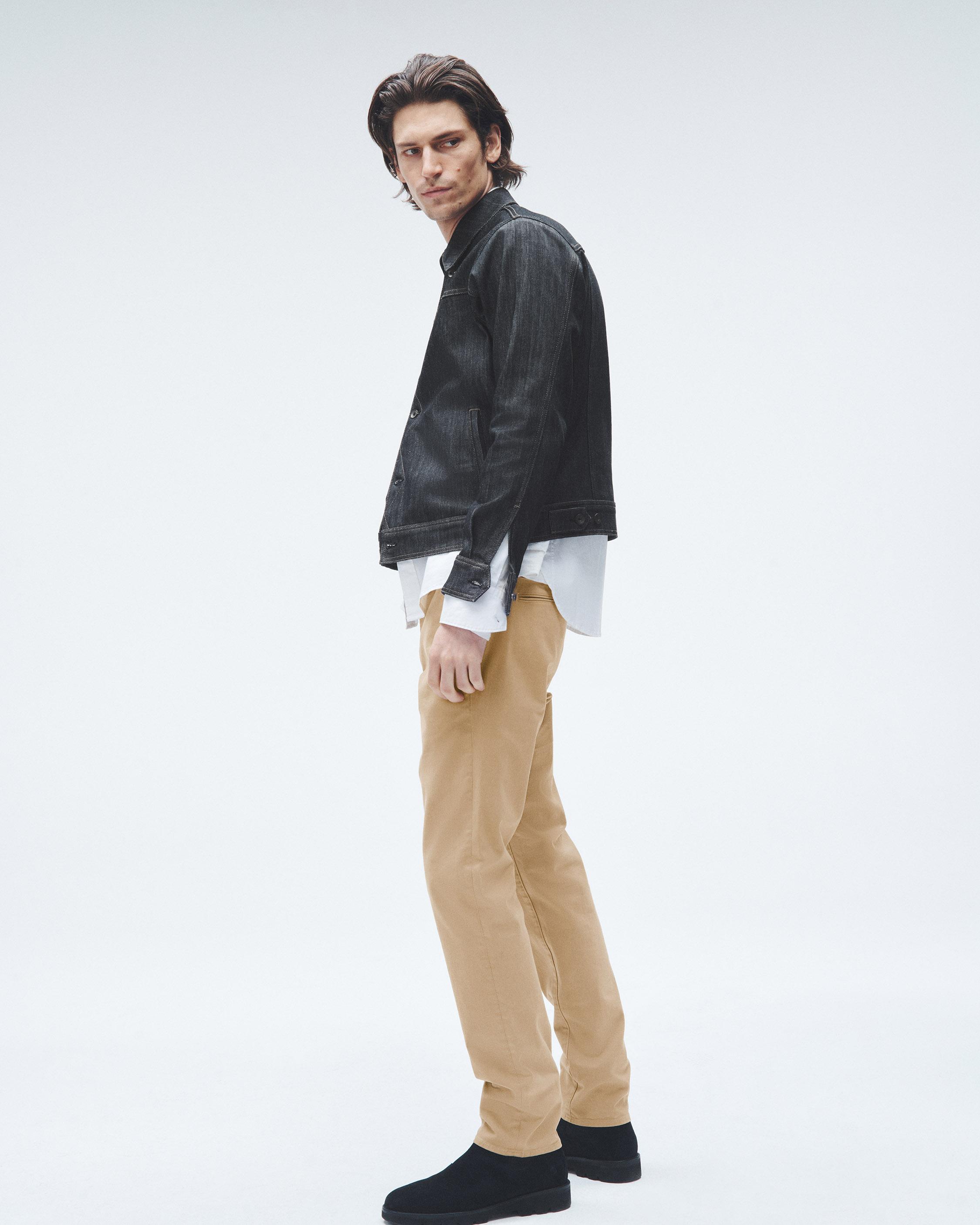 BELTED CHINO PANTS - Mid-camel