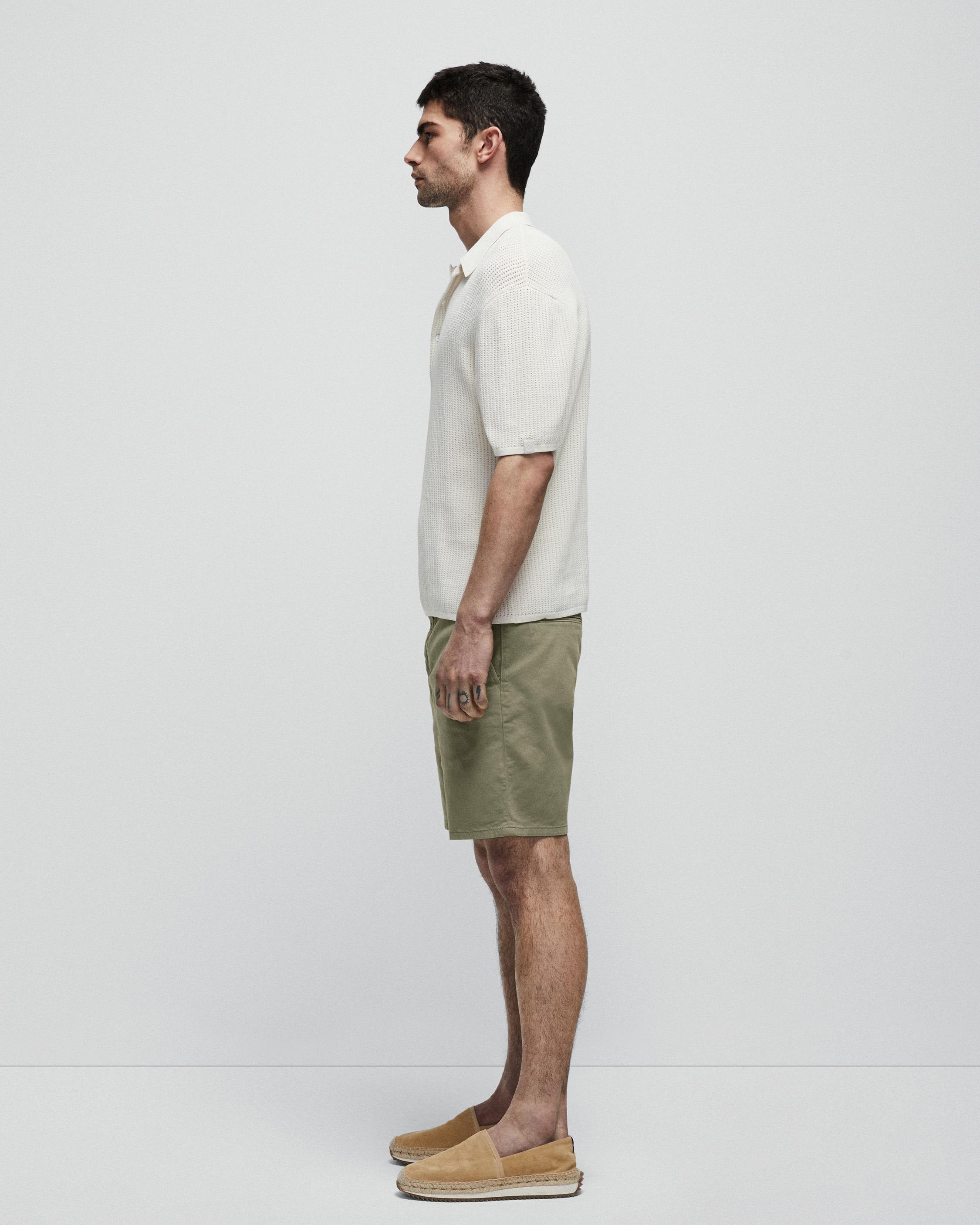 Perry Cotton Stretch Twill Short - Pale Army