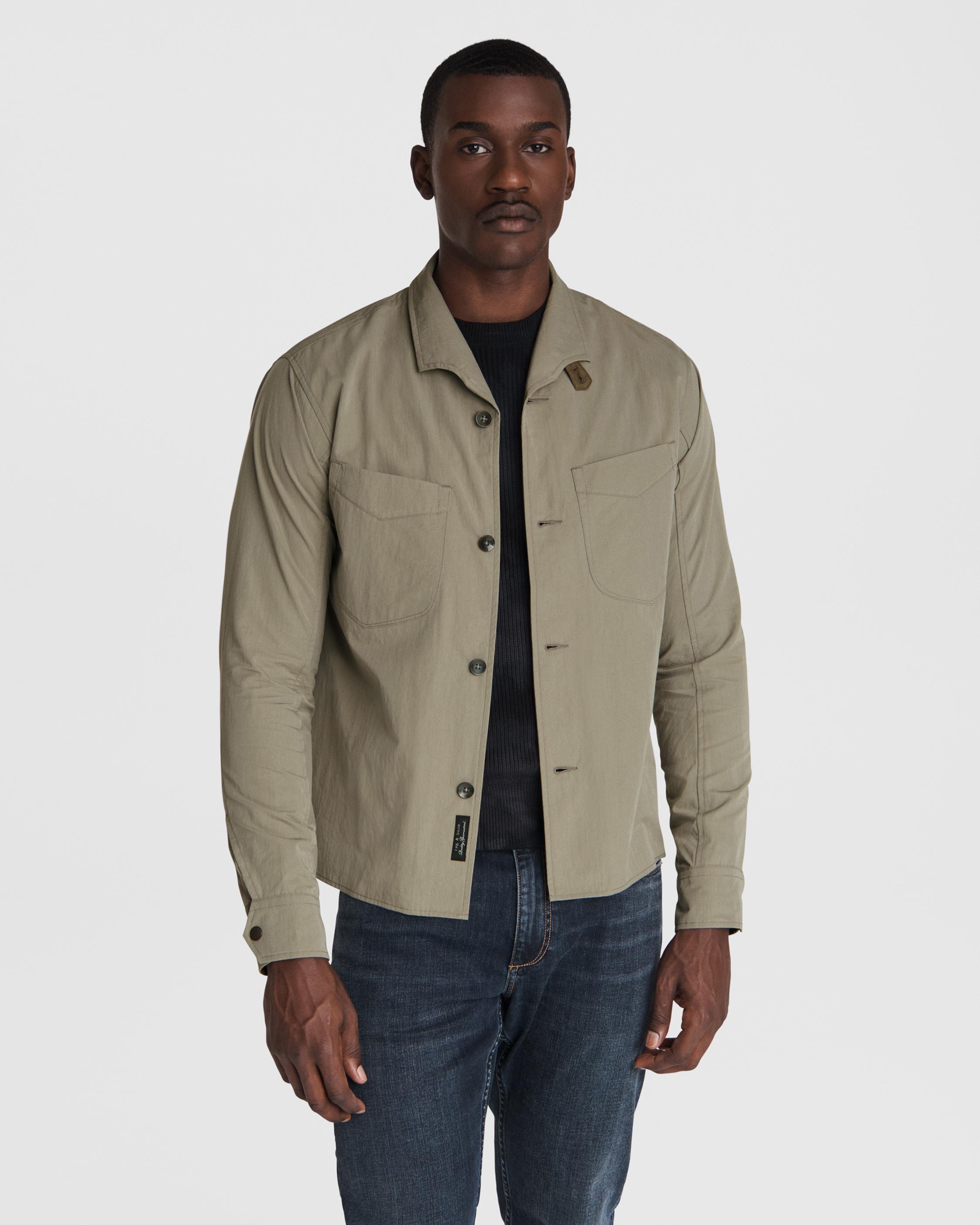 Graham Paperweight Cotton Shirt Jacket Army rag bone