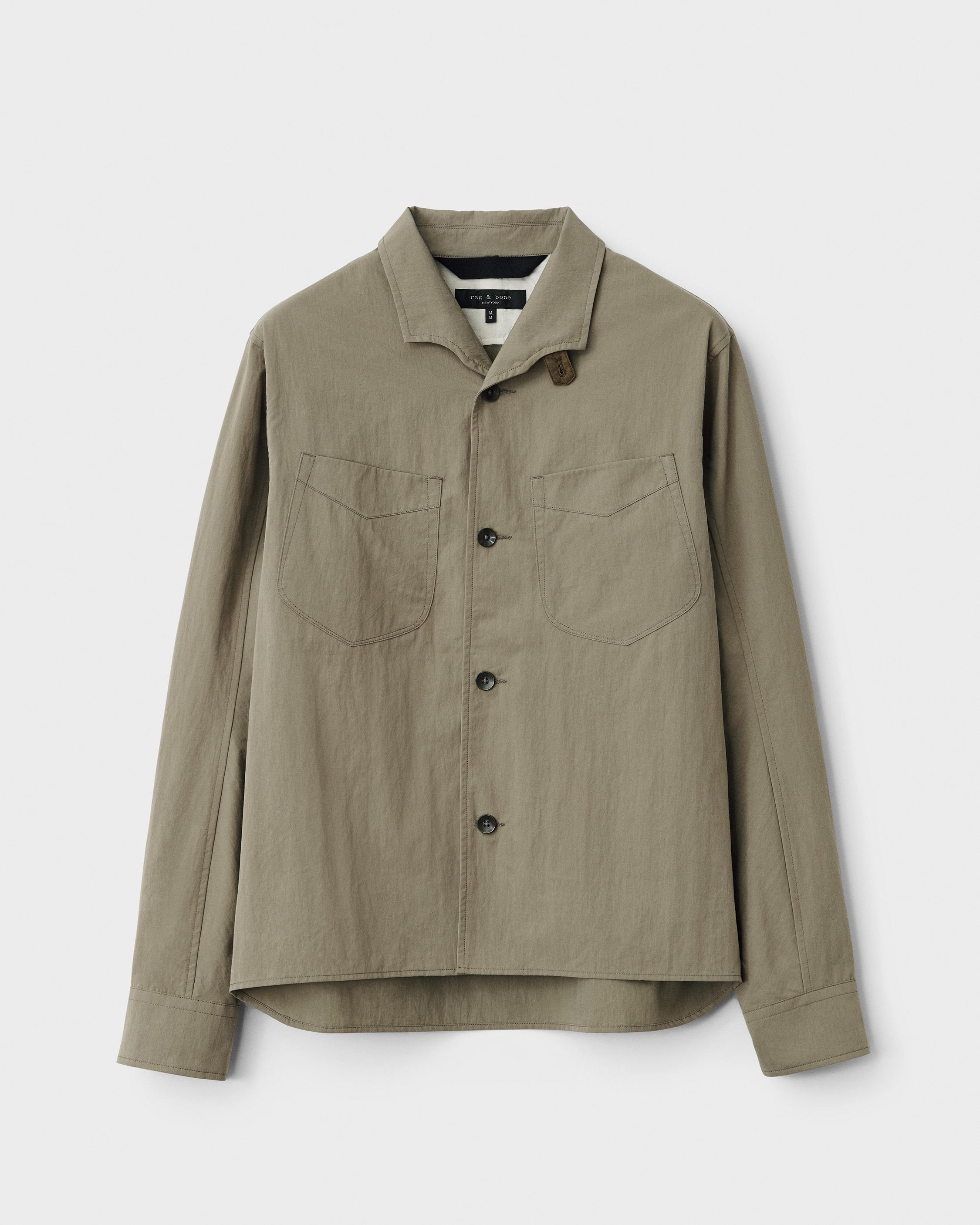 Graham Paperweight Cotton Shirt Jacket Army rag & bone