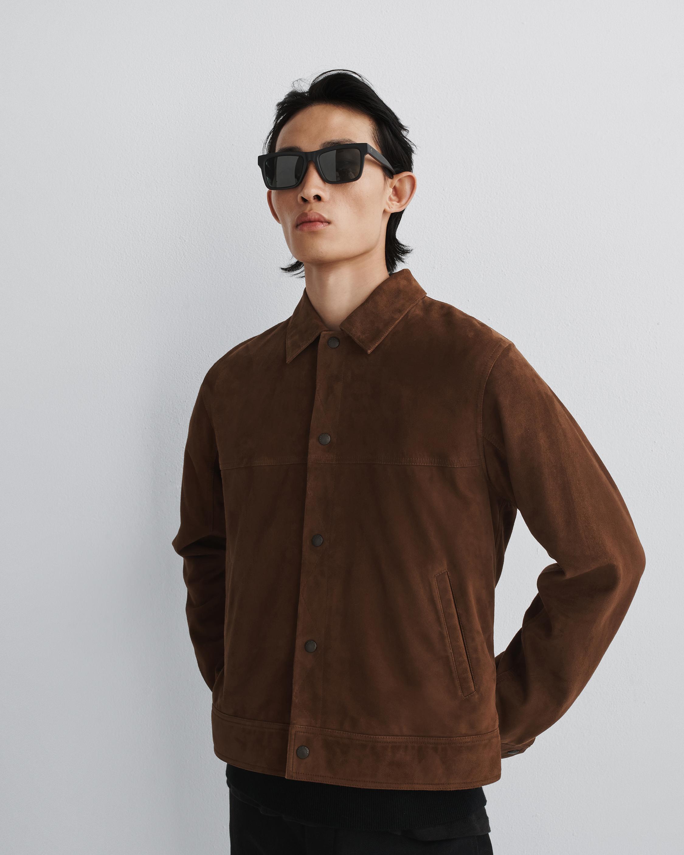 Rag and bone 2025 suede trucker jacket