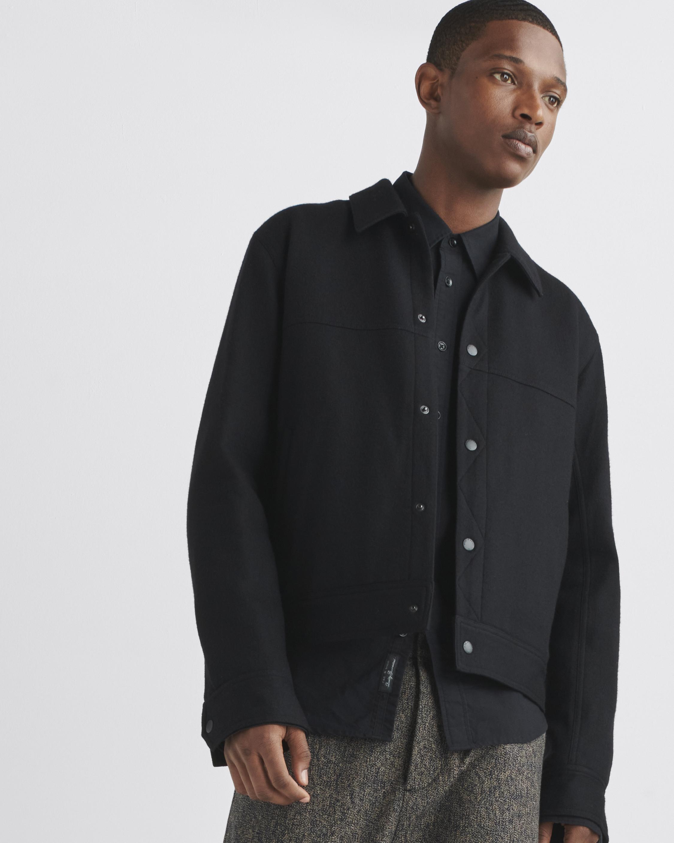 Mens rag & bone navy Owen Trucker Jacket