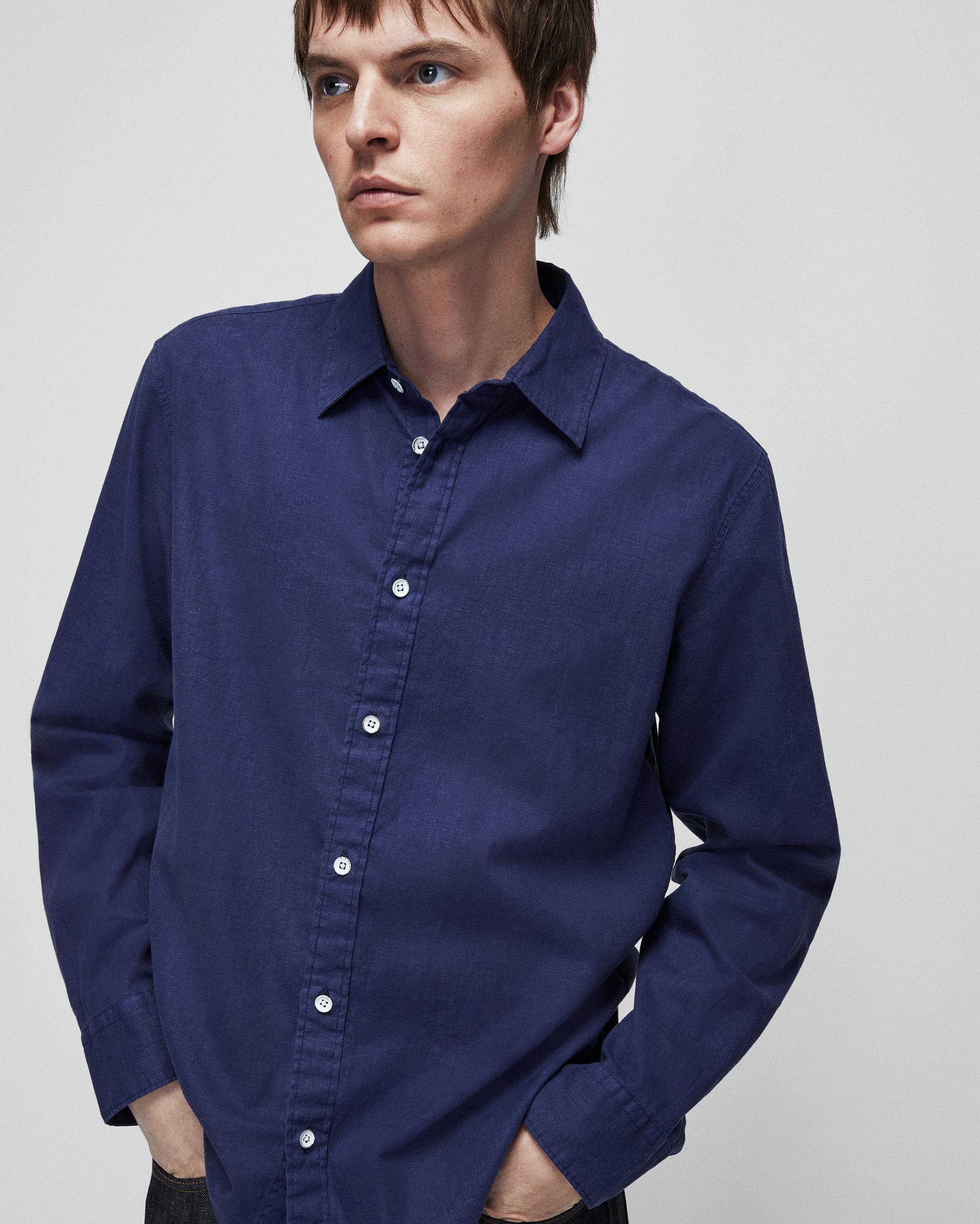 U.S. Grand Blue Cotton Men Shirt