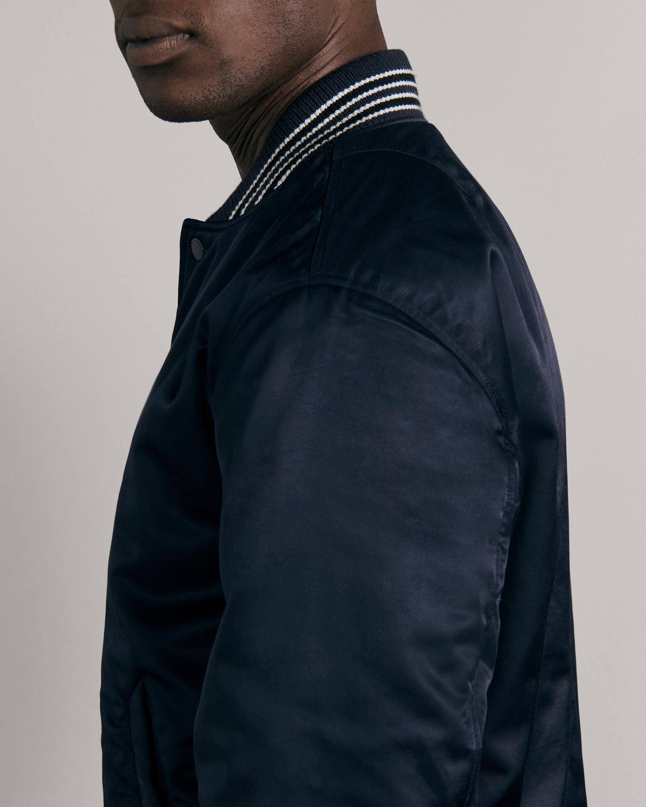 Rag & Bone Navy Dugout Bomber Jacket in Blue for Men