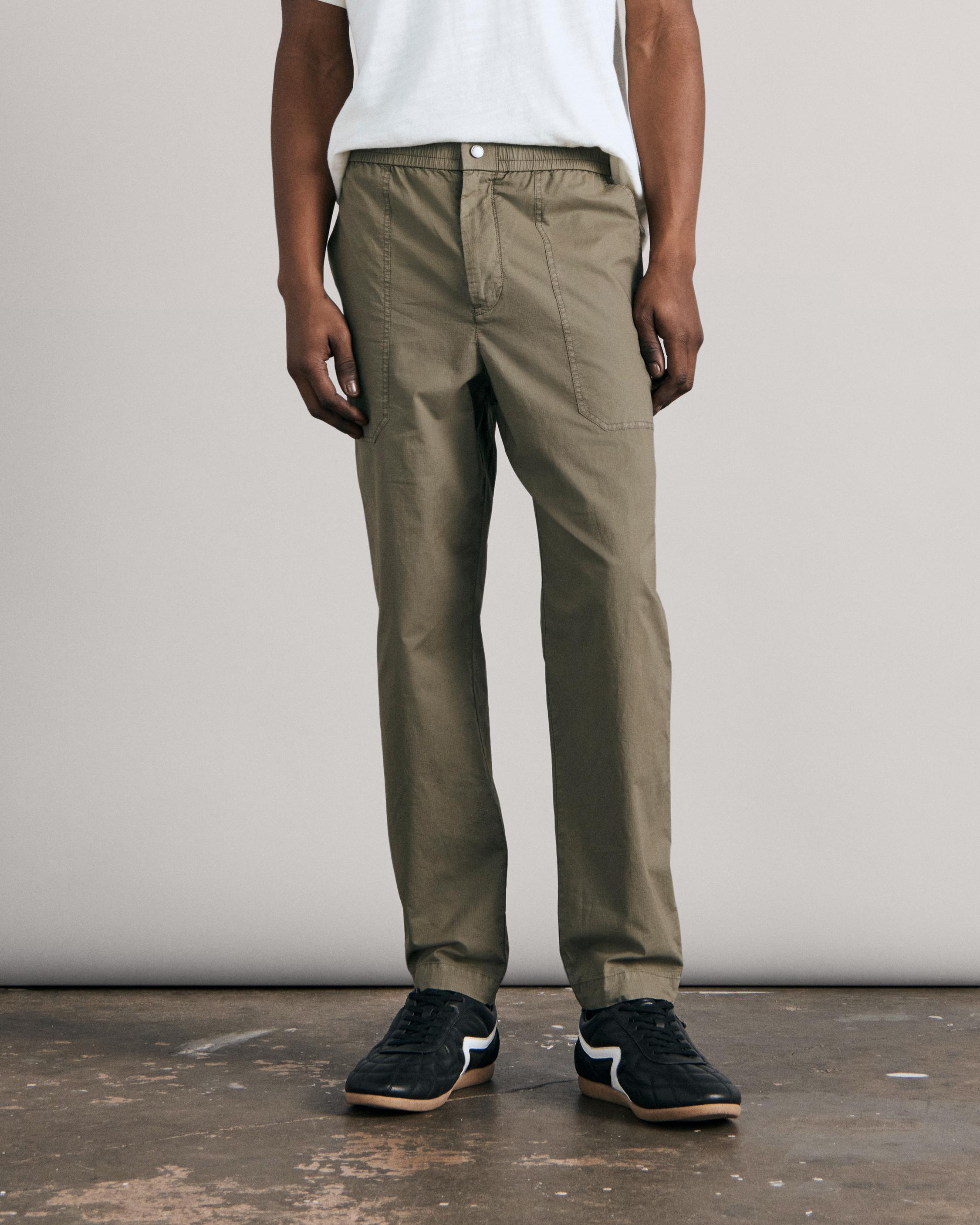 Ripstop garment dye relaxed trousers