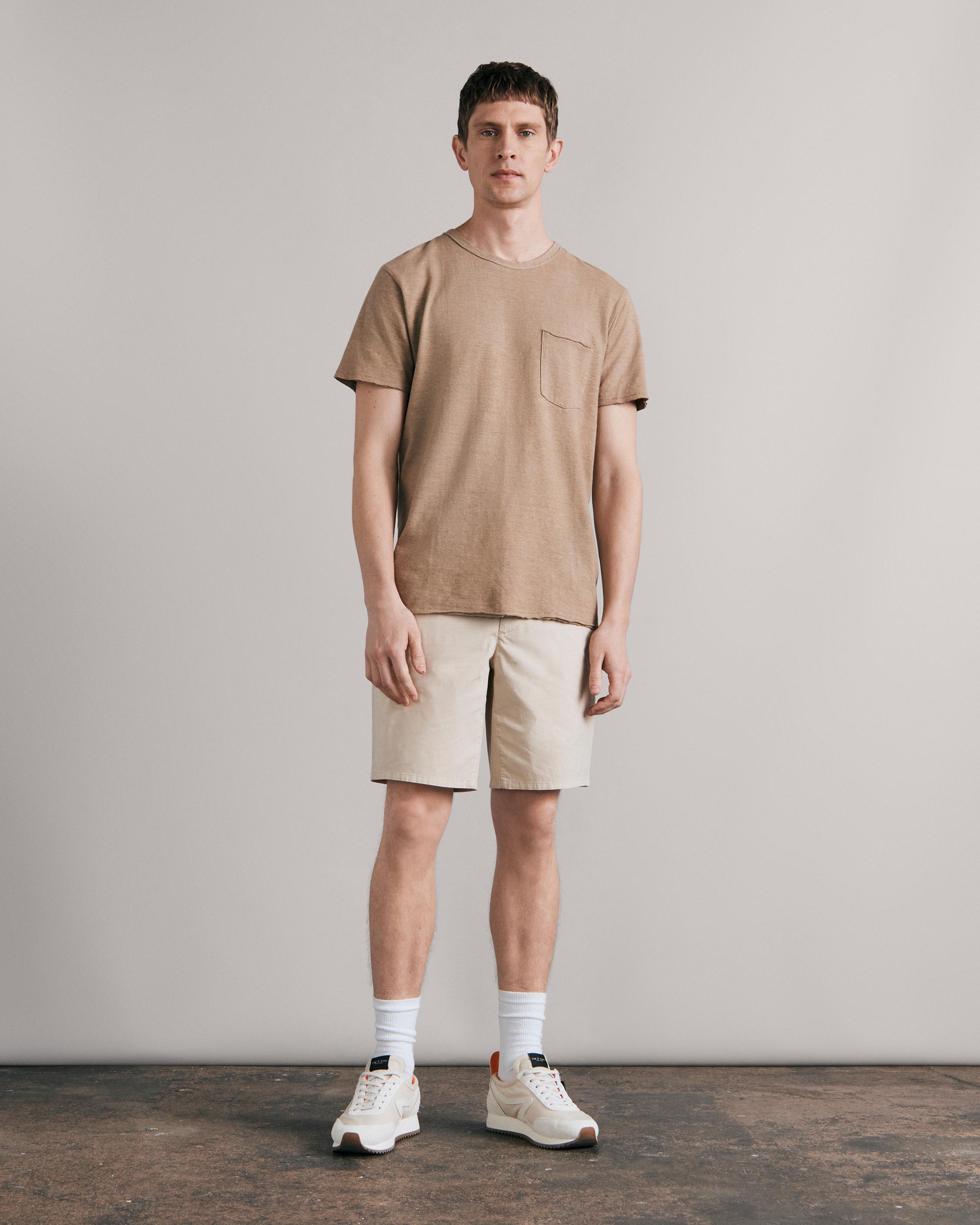 Perry Stretch Paper Cotton Short - Grey | rag & bone