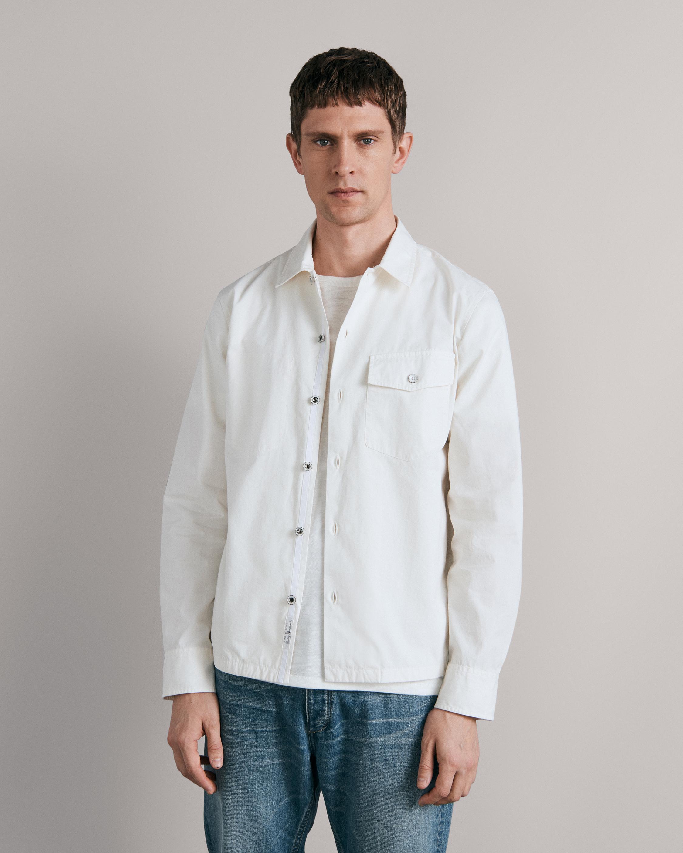 Stanton Peached Cotton Long Sleeve Shirt Jacket