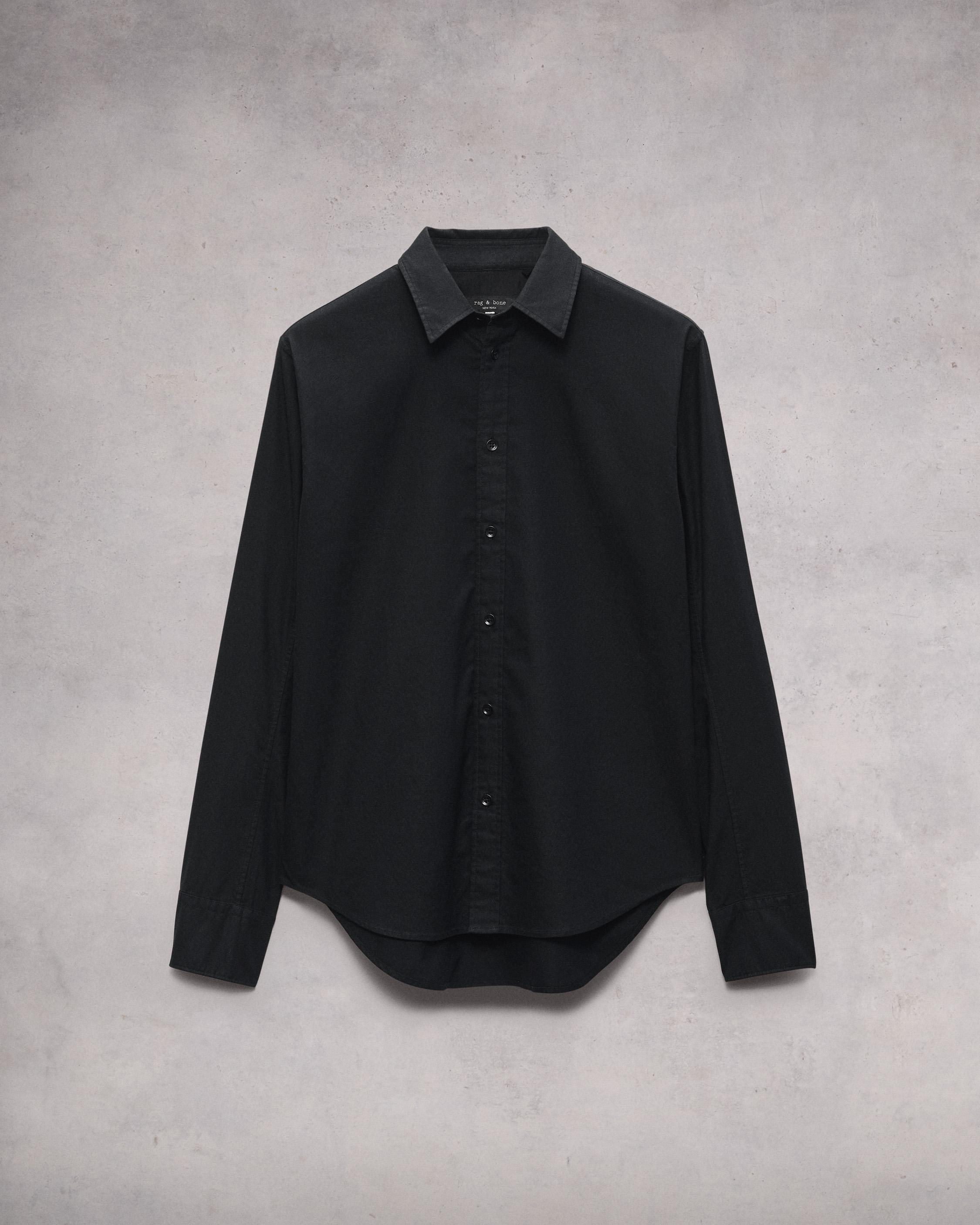 Women's Black Oxford Button-Down Shirt