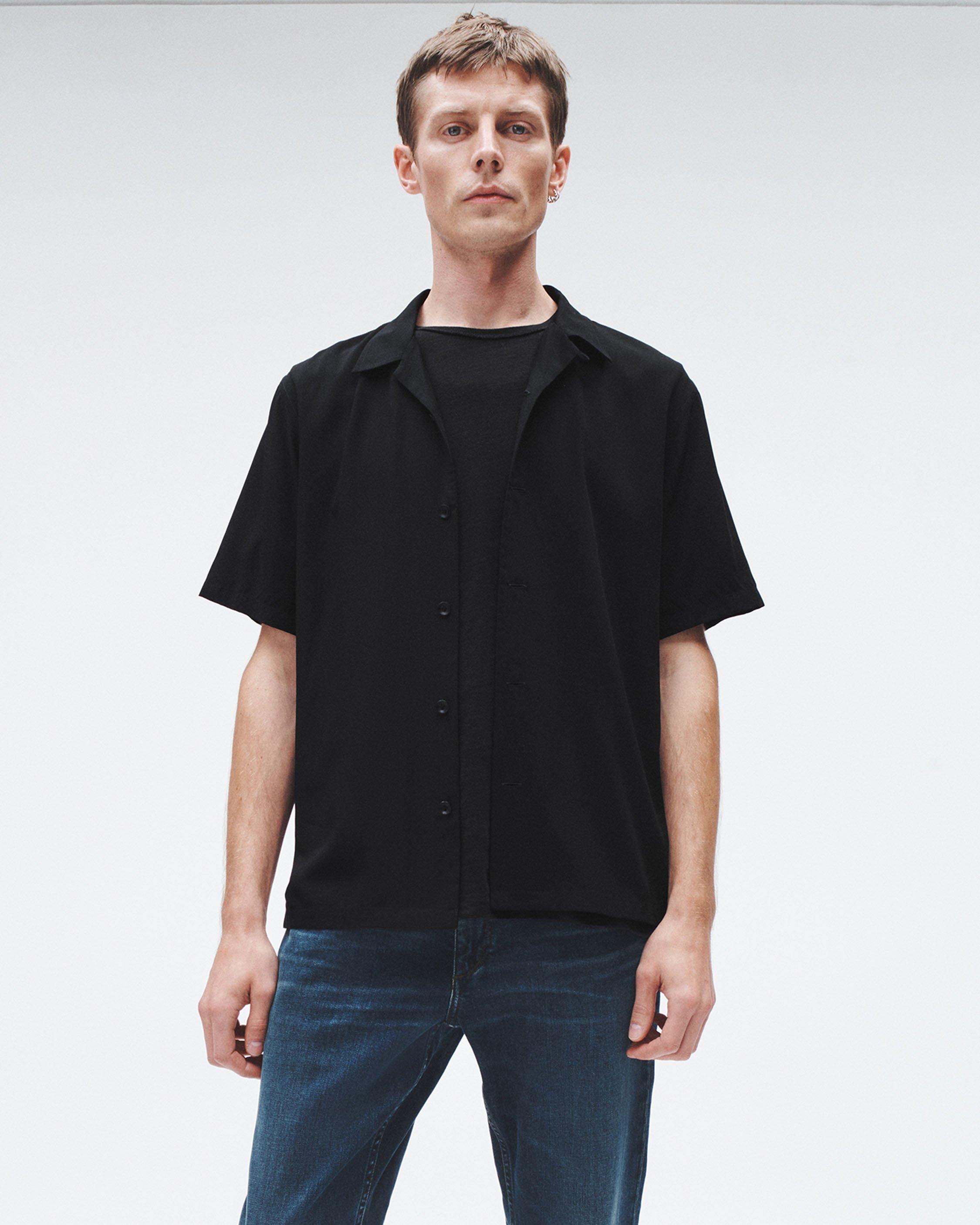 Avery Viscose Shirt - Black | rag & bone