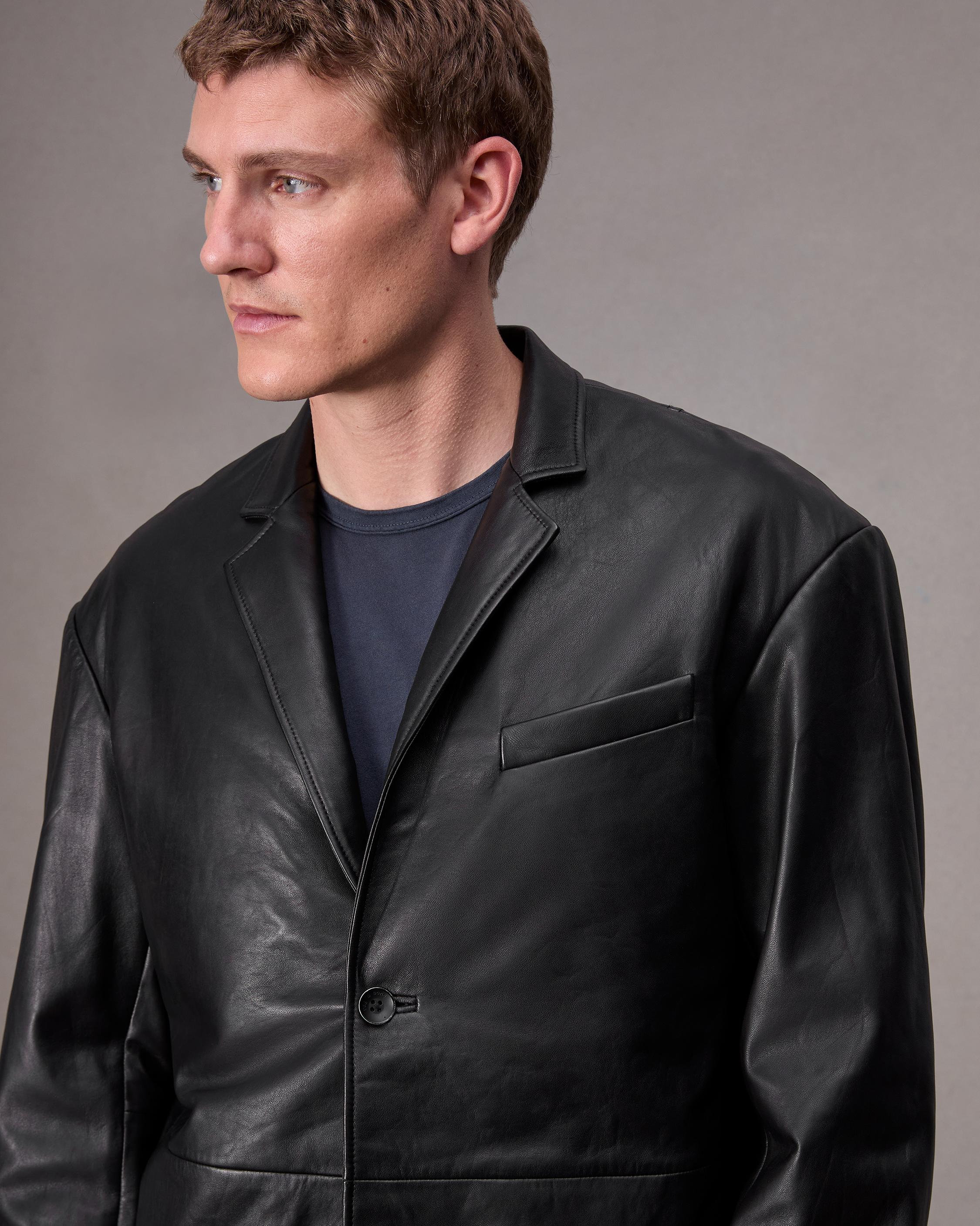 Shift Leather Blazer image number 6