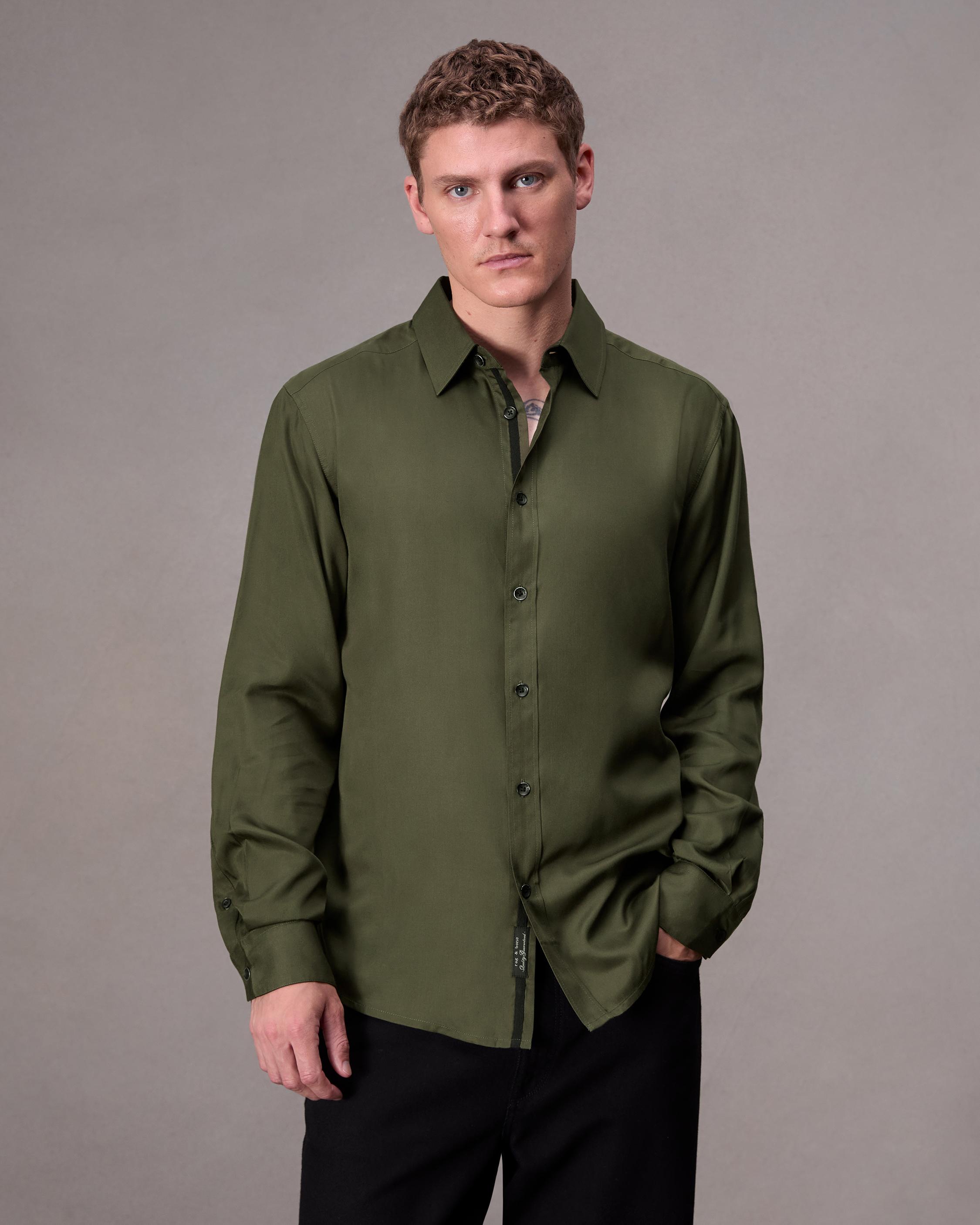 Cooper Button-Up Shirt - Forest Green | rag & bone