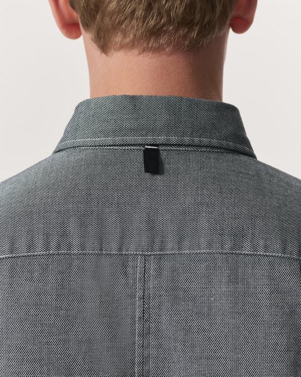Tomlin Stretch-Cotton Dobby Shirt - Pearl Grey | rag & bone Tomlin Stretch-Cotton Dobby Shirt - Pearl Grey | rag & bone