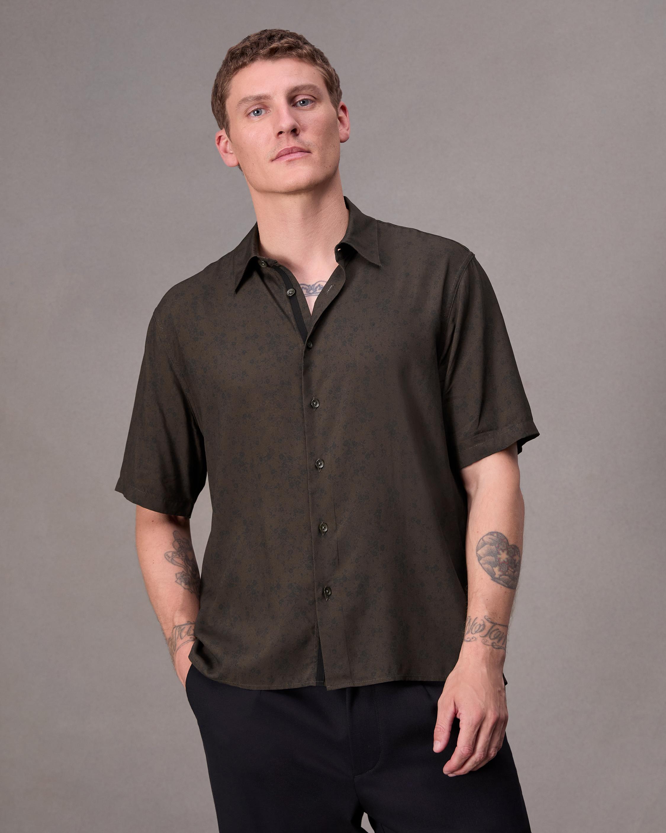 Dalton Printed Shirt - Brown Floral | rag & bone