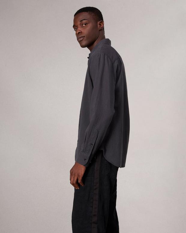 Finch Textured Striped Shirt - Black Stripe | rag & bone sale Finch Textured Striped Shirt - Black Stripe | rag & bone sale