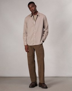 Finch Textured Striped Shirt - Khaki Stripe | rag & bone Finch Textured Striped Shirt - Khaki Stripe | rag & bone
