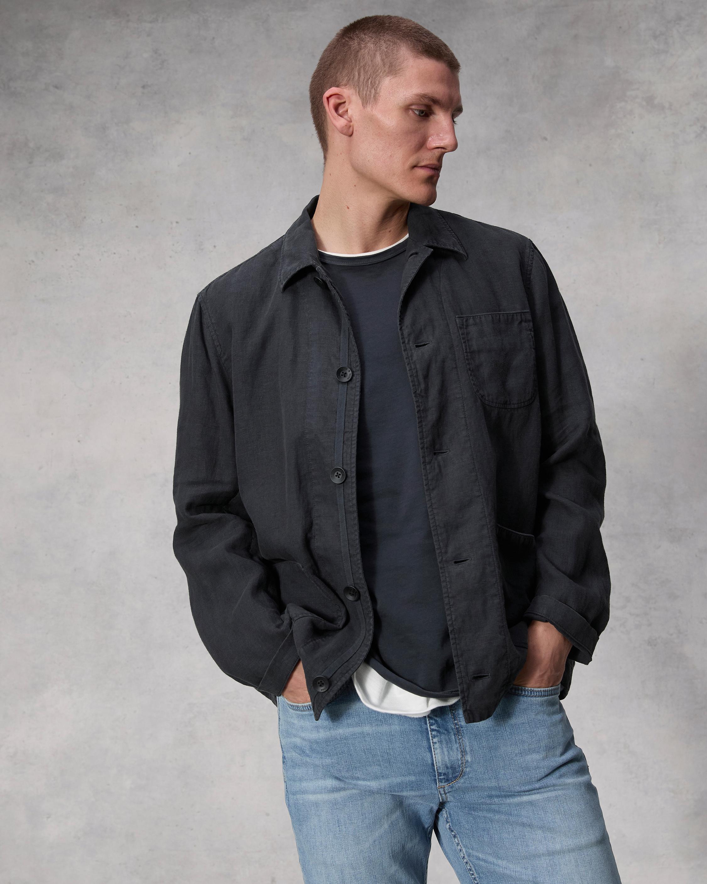 Evan Linen Chore Jacket image number 7