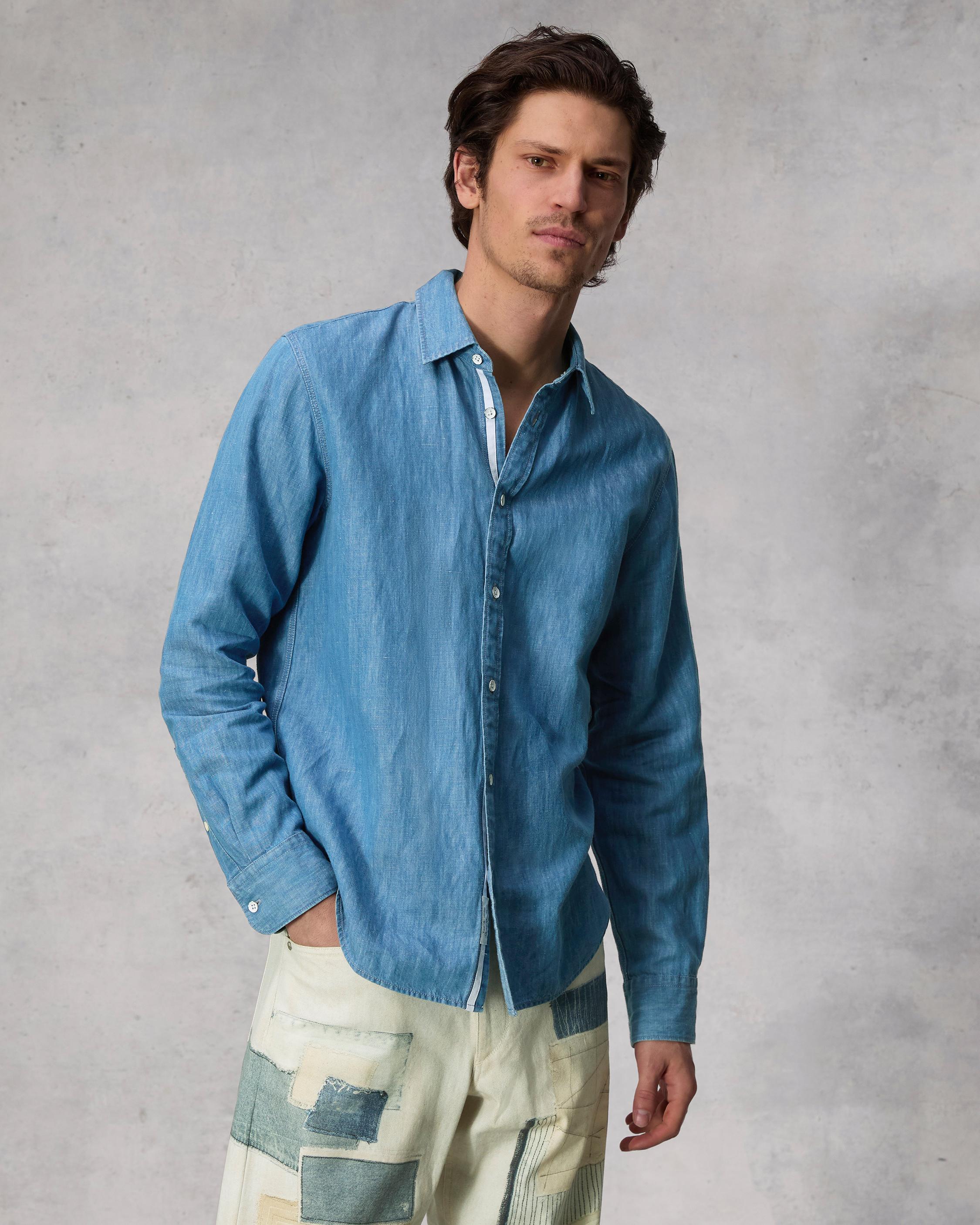 Finch Linen Denim Shirt image number 1