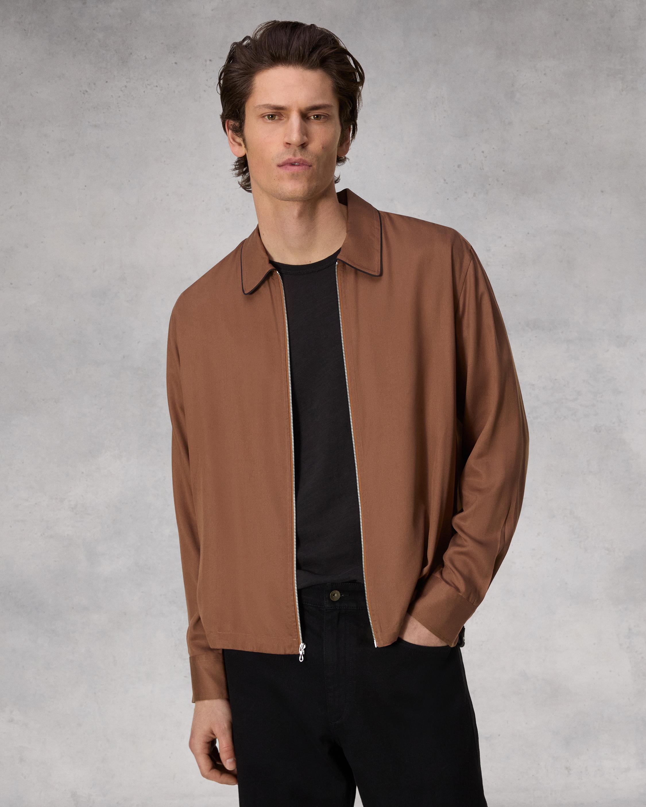 Blouson Viscose Zip Shirt image number 1