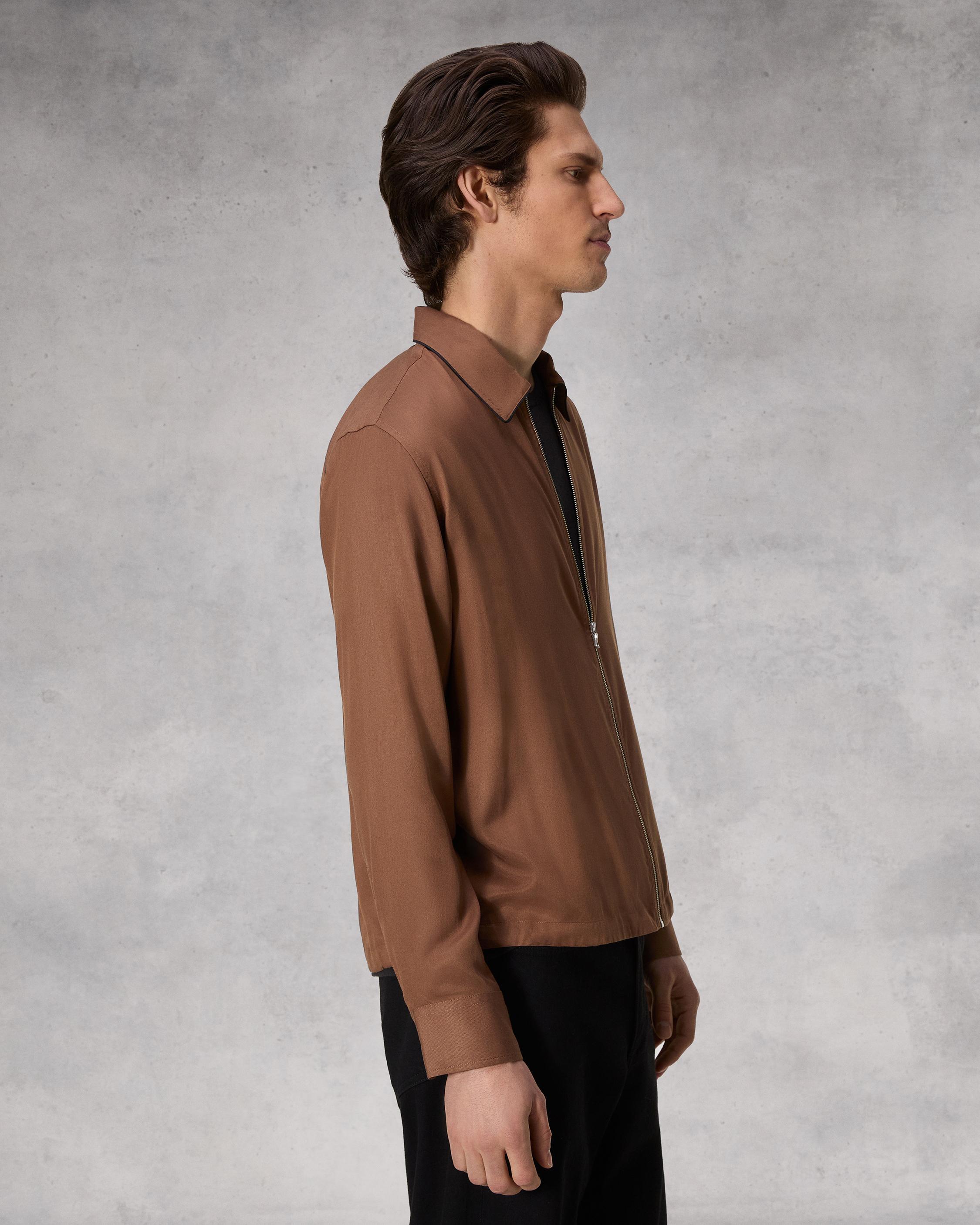 Blouson Viscose Zip Shirt image number 4