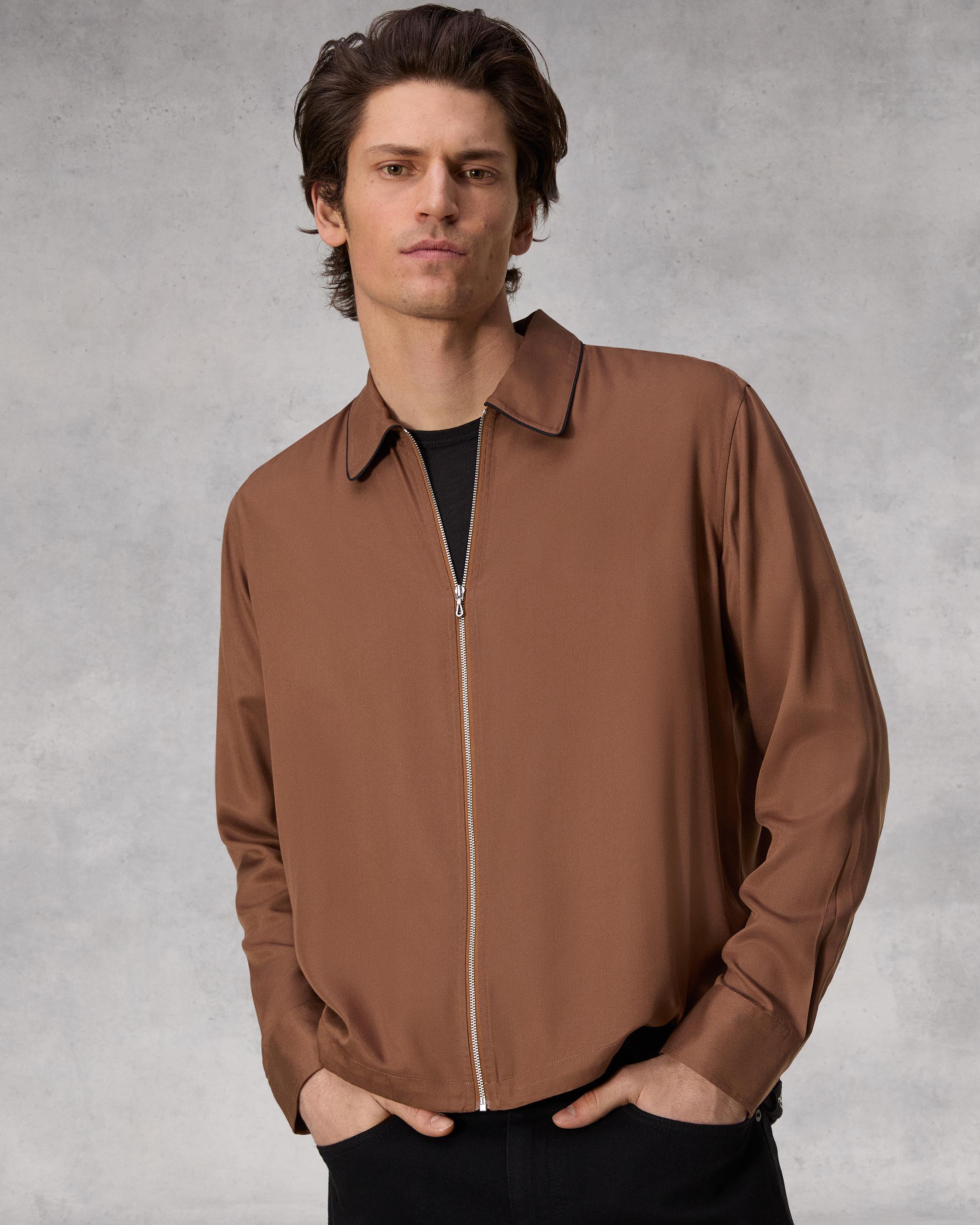 Blouson Viscose Zip Shirt image number 6