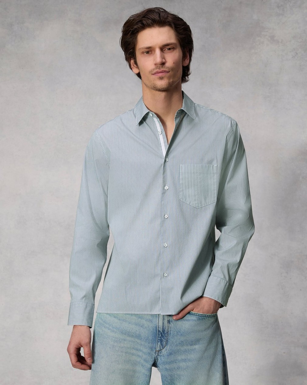 Dalton Striped Hemp Cotton Shirt