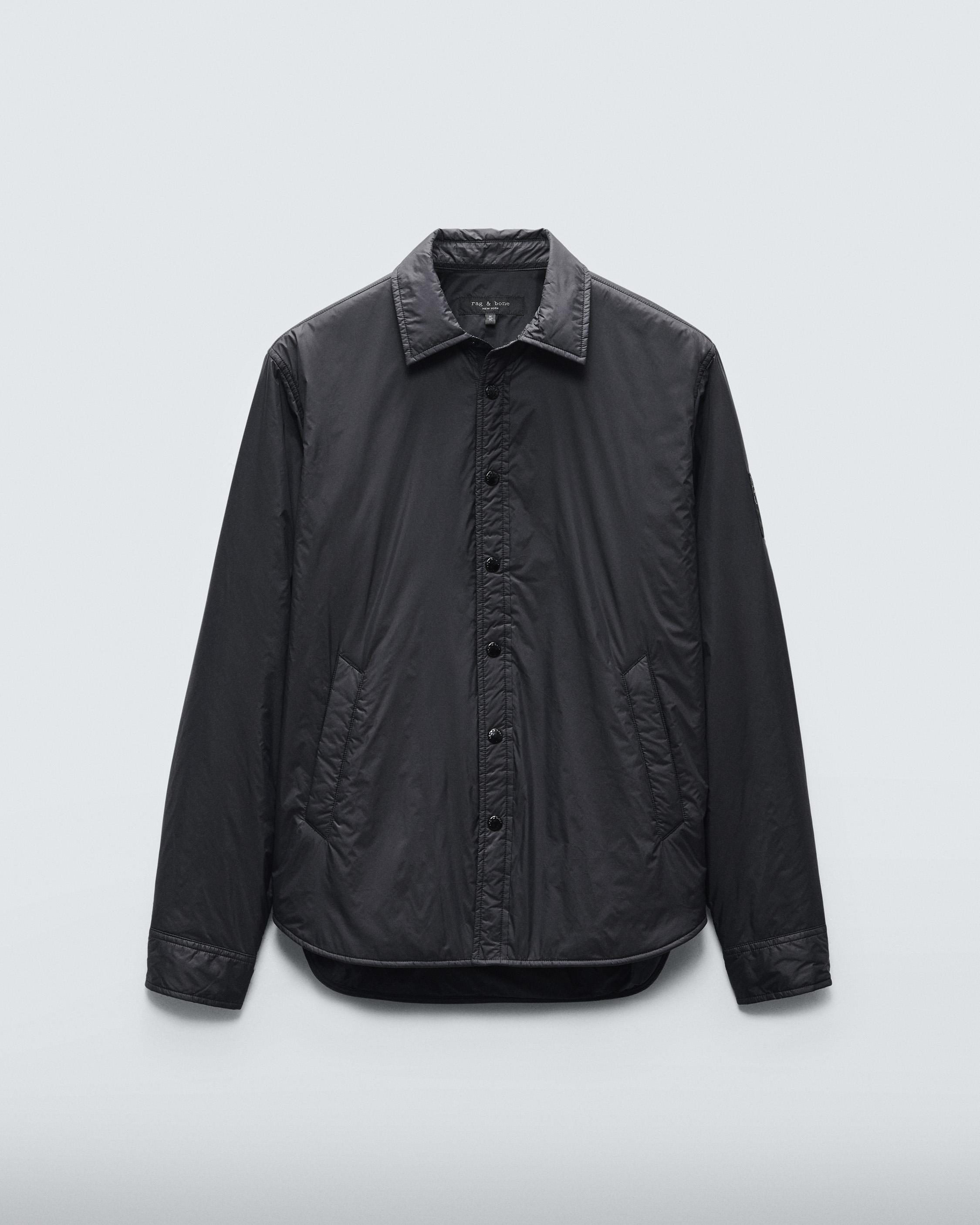 Clark Filled Nylon Shirt Jacket - Black | rag & bone