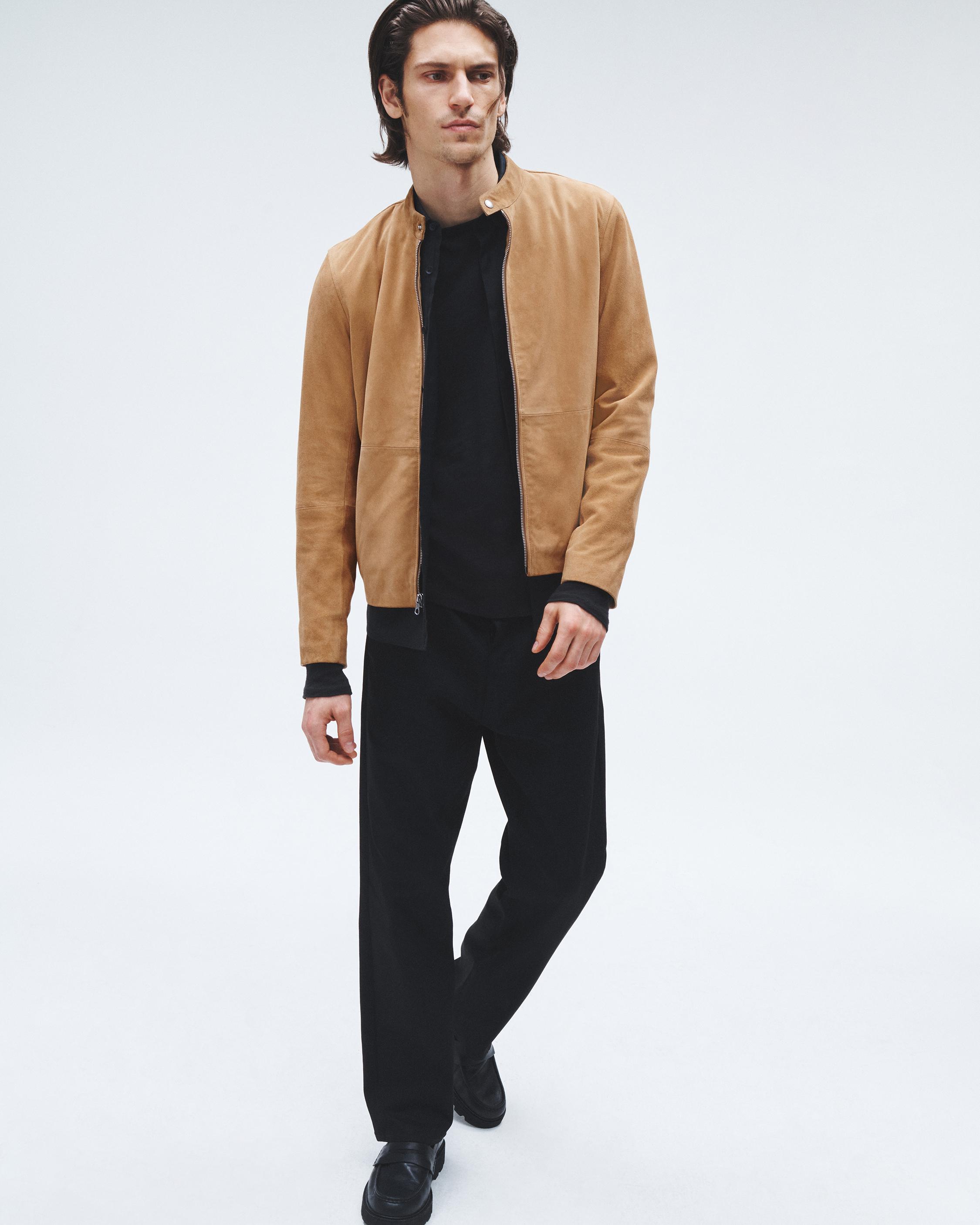 Archive Café Suede Racer Jacket - Sand | rag & bone