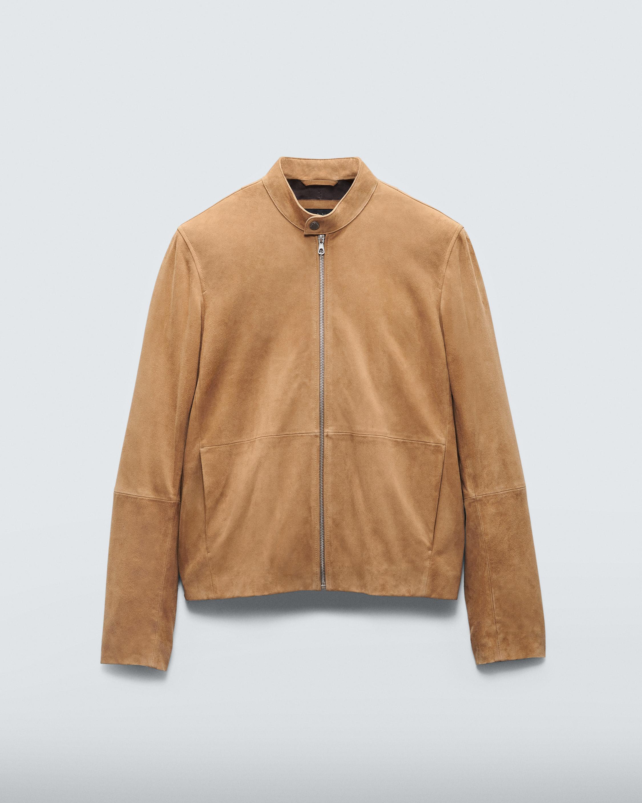 Archive Caf Suede Racer Jacket Sand rag bone