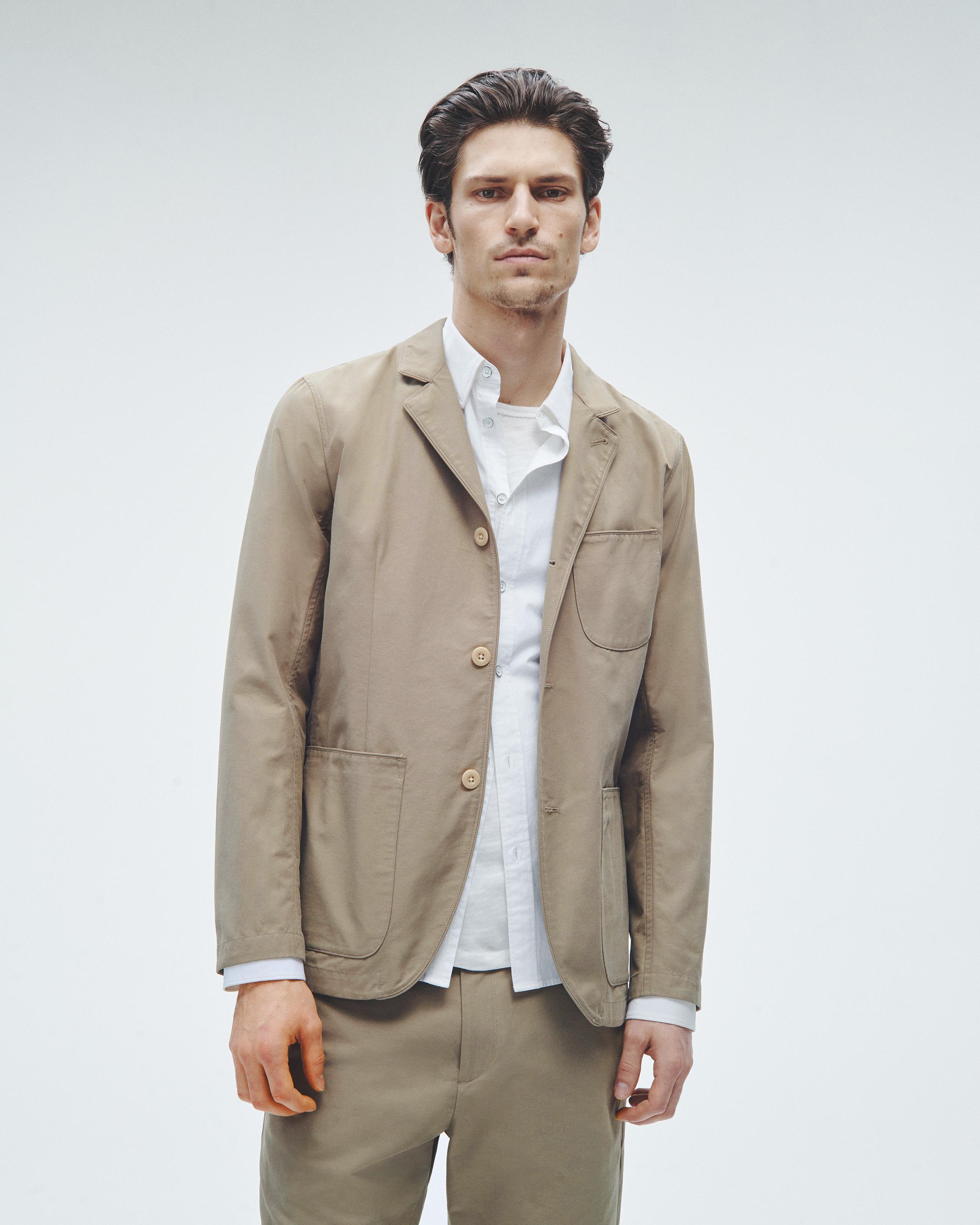 Anderson Cotton Nylon Blazer Dark Taupe rag bone